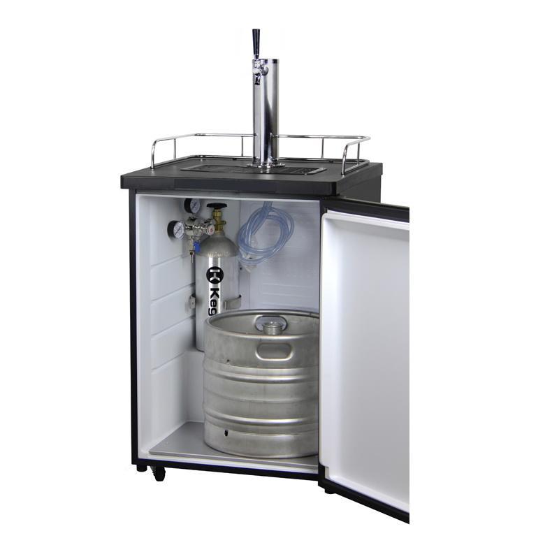 Kegco Kombucha Keg Cooler with Black Cabinet and Door