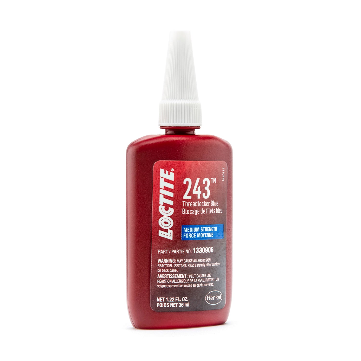 Loctite 243 Blue Medium Strength Threadlocker for Automotive (1330906) - 36mL Bottle