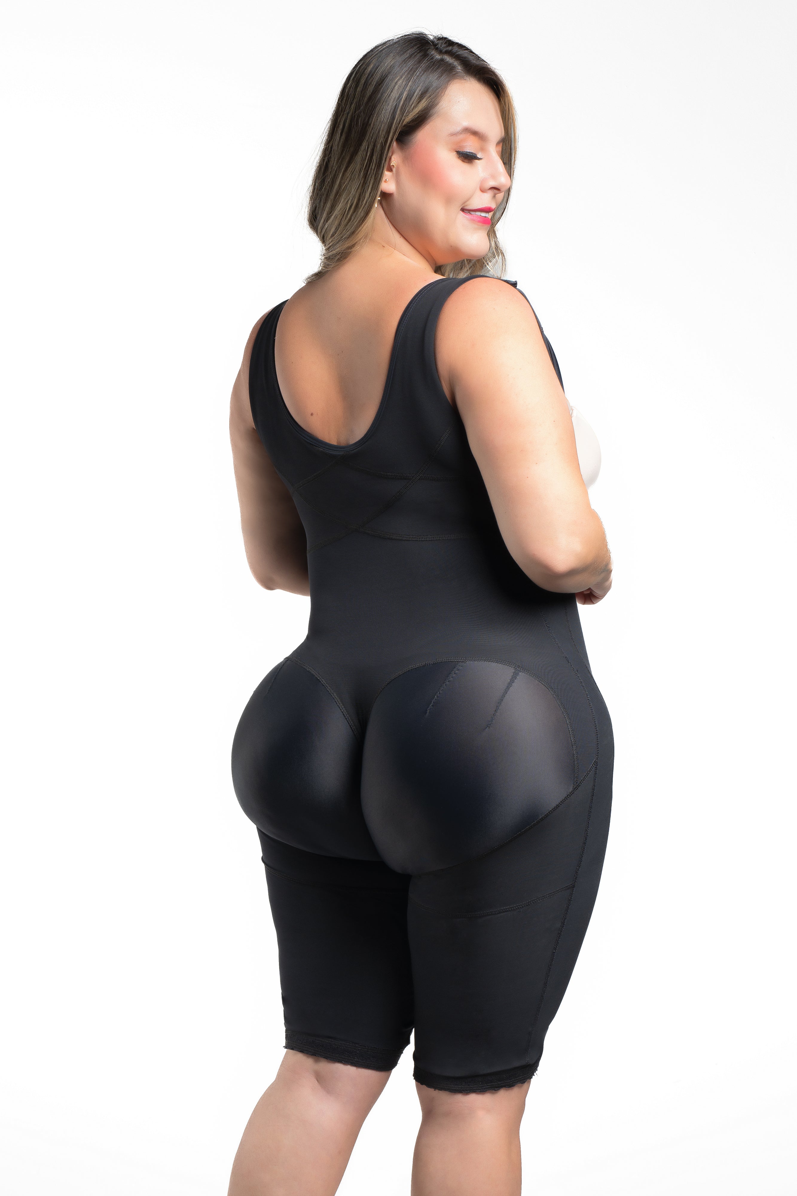 Butt Lifting Girdle with Full Legs and Hooks | HS1021