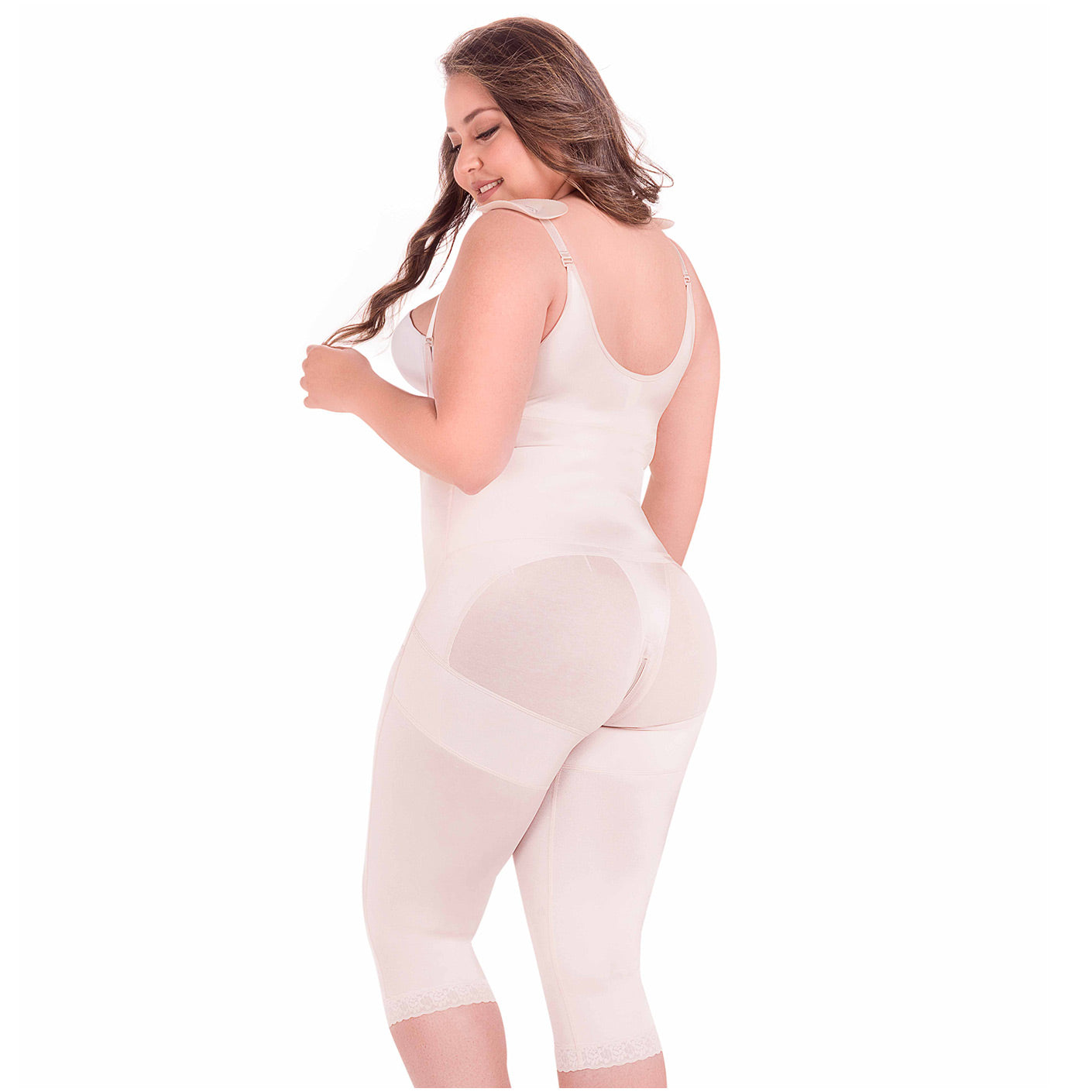 Fajas MariaE 9702 | Postsurgical Full Body Shaper | Open Bust with Front Closure