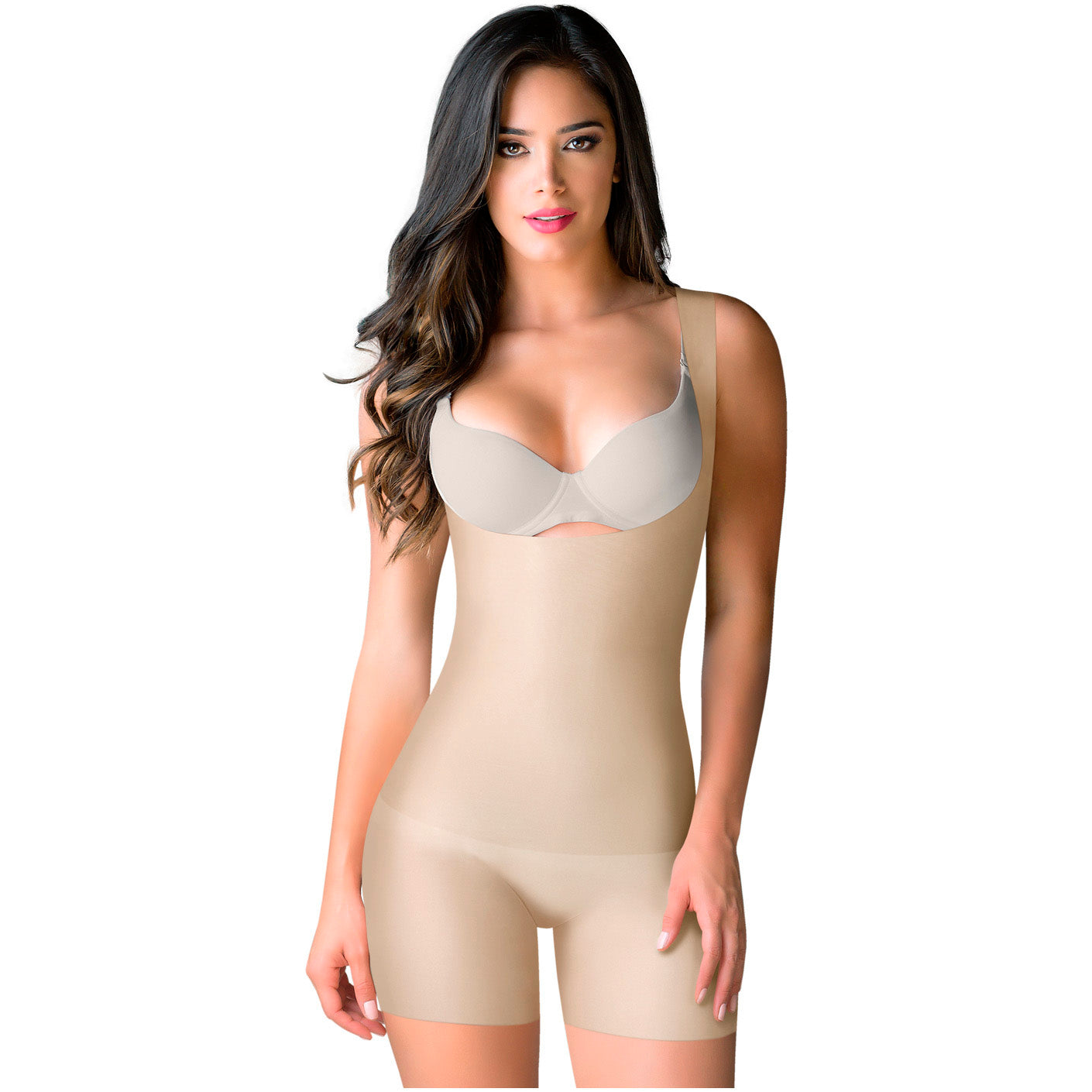 ROMANZA 2033 | Tummy Control Shapewear | Open but & Mid Thigh