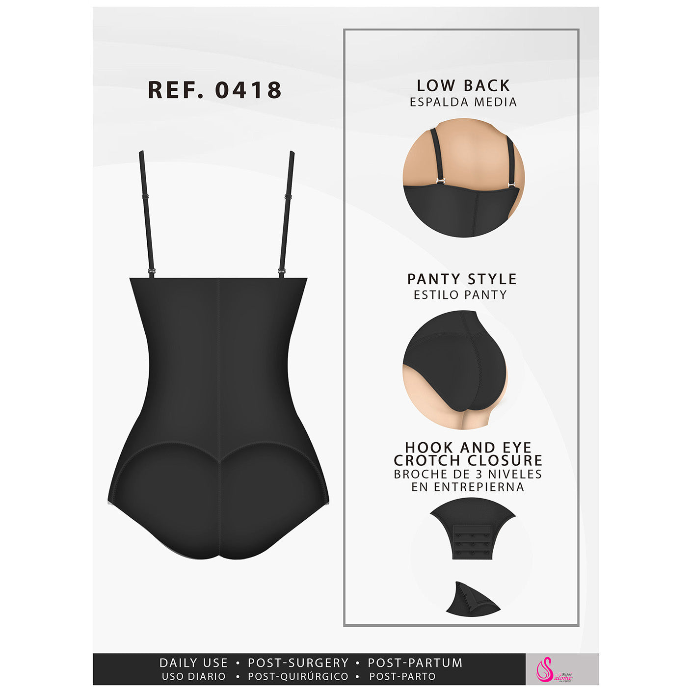 Fajas Salome 0418 | Open Bust Tummy Control Shapewear | Everyday Use Colombian Fajas