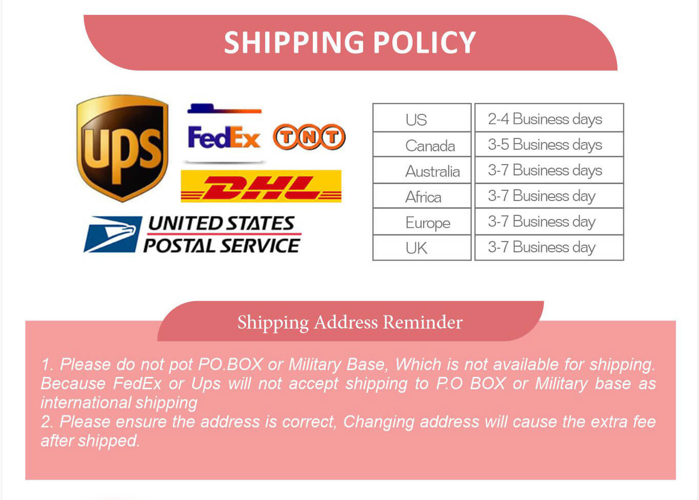 shipping policy