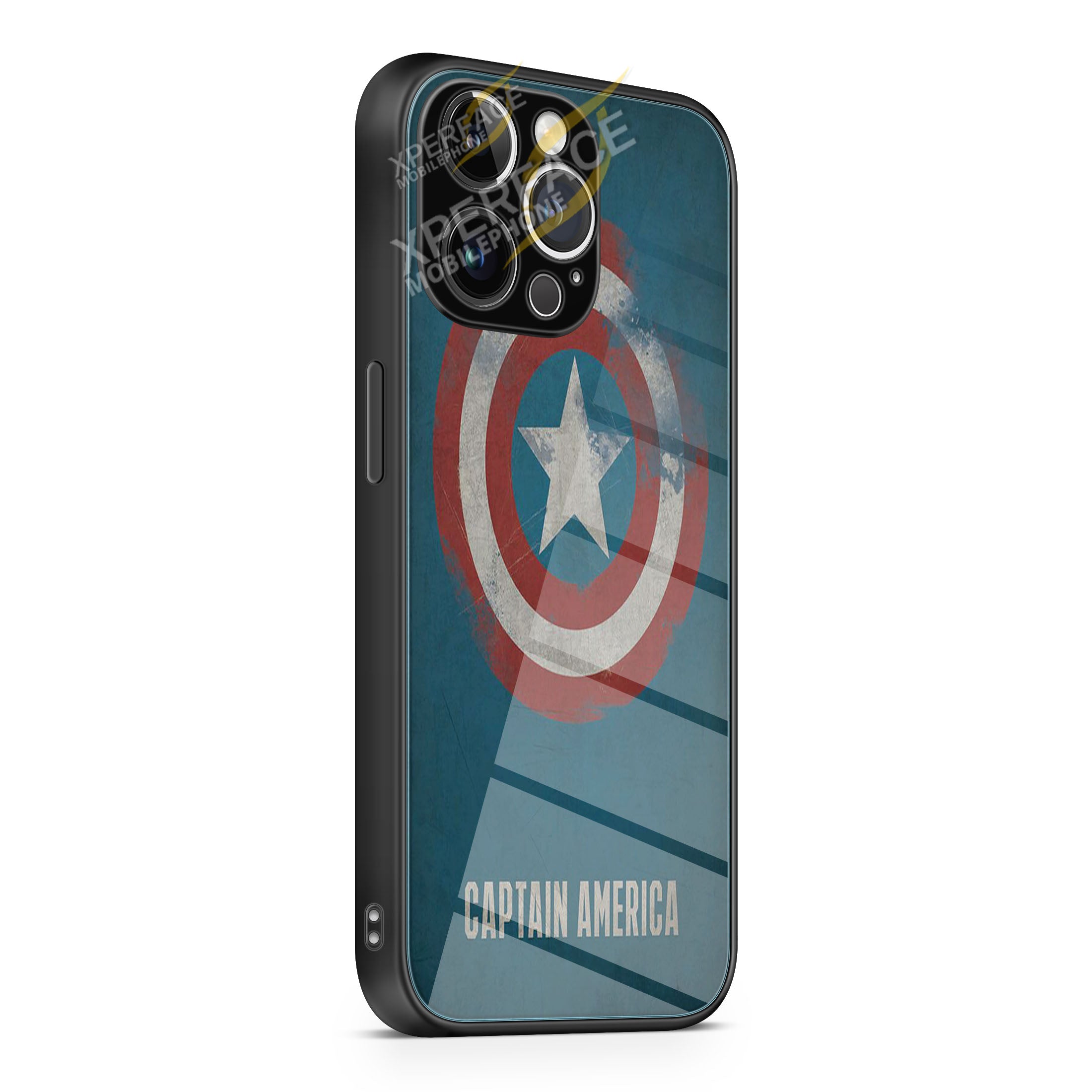 captain america blue iPhone 15 | iPhone 15 Plus | iPhone 15 Pro | iPhone 15 Pro Max Glass Case cover