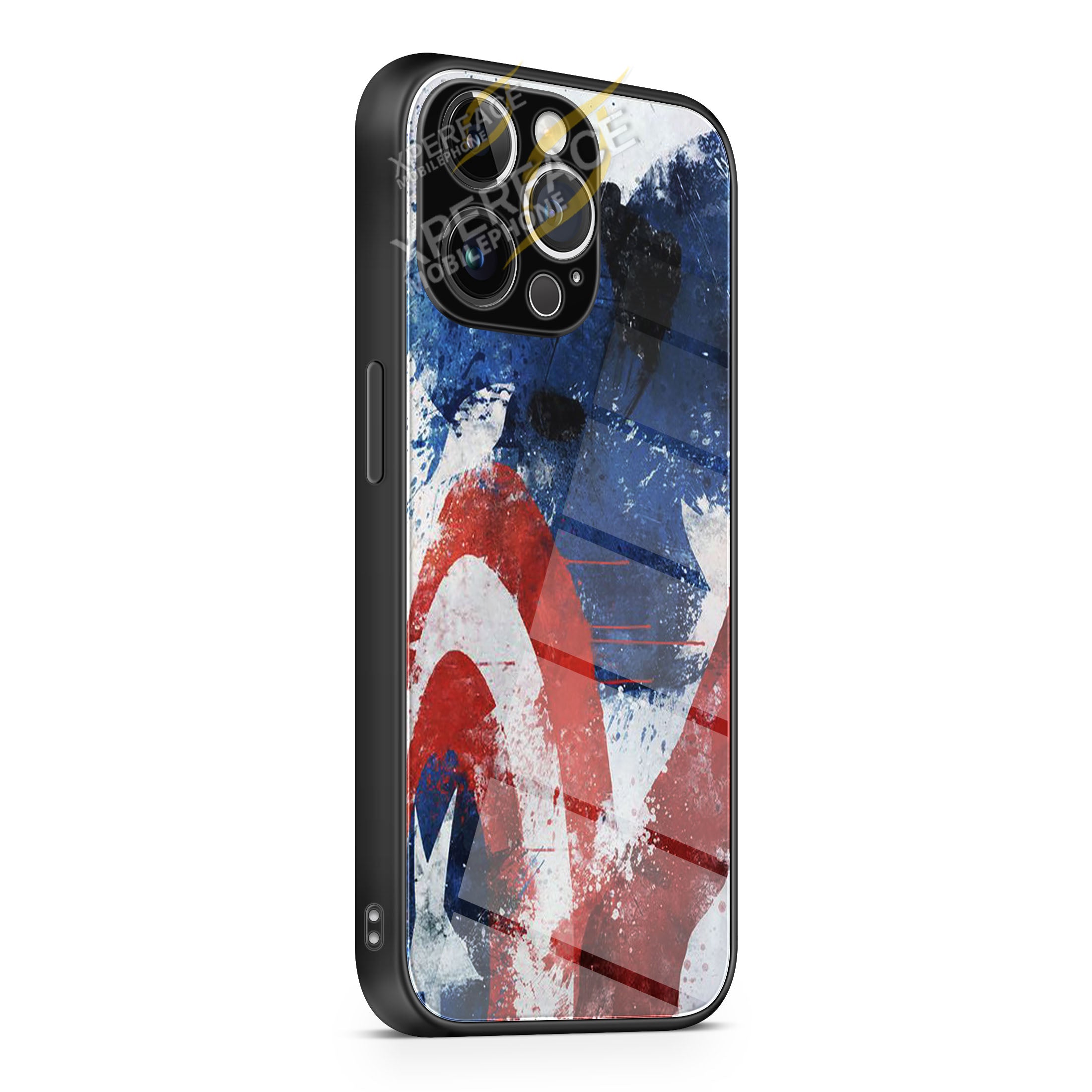 Captain America by Melissa Smith iPhone 15 | iPhone 15 Plus | iPhone 15 Pro | iPhone 15 Pro Max Glass Case cover