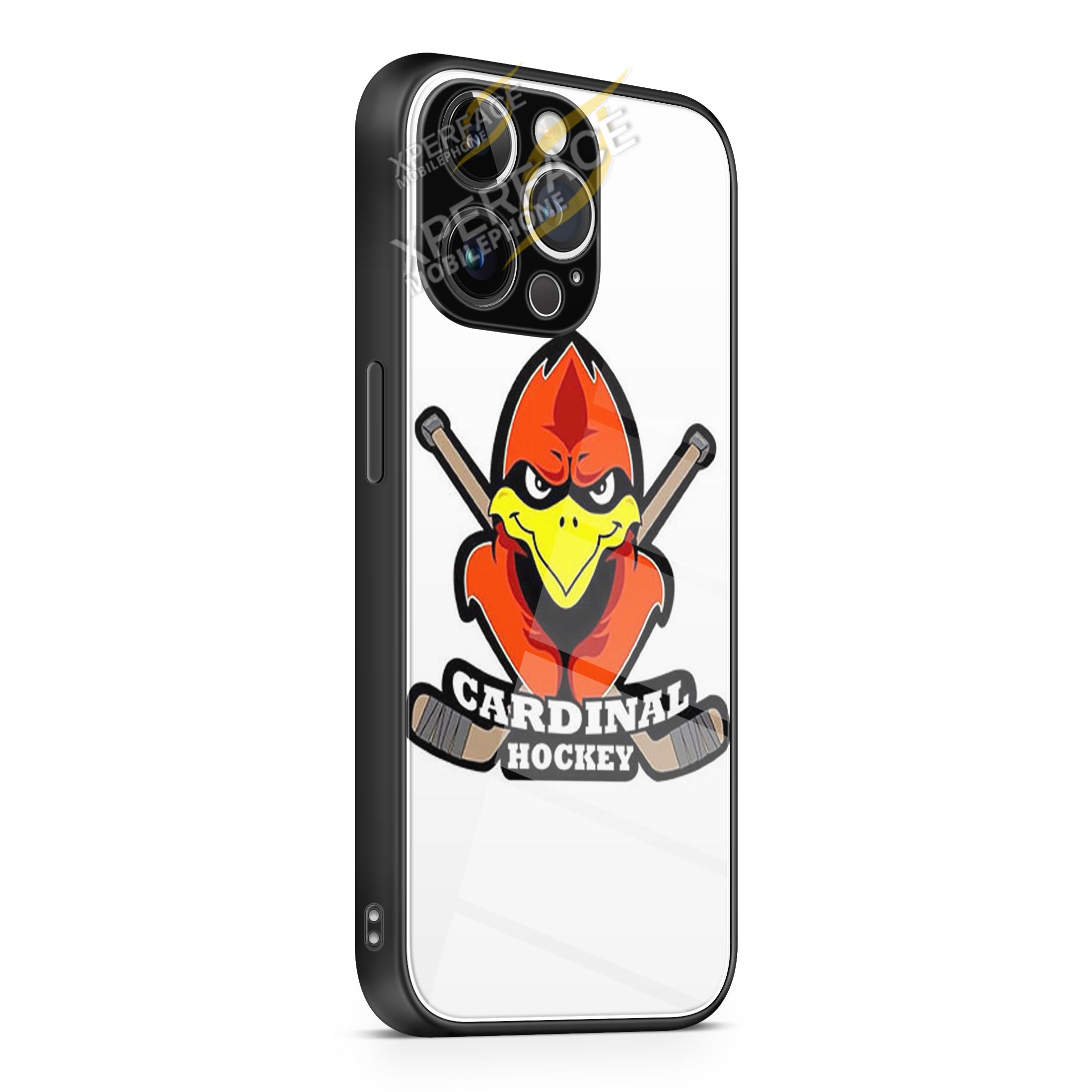 Cardinal Hockey iPhone 15 | iPhone 15 Plus | iPhone 15 Pro | iPhone 15 Pro Max Glass Case cover