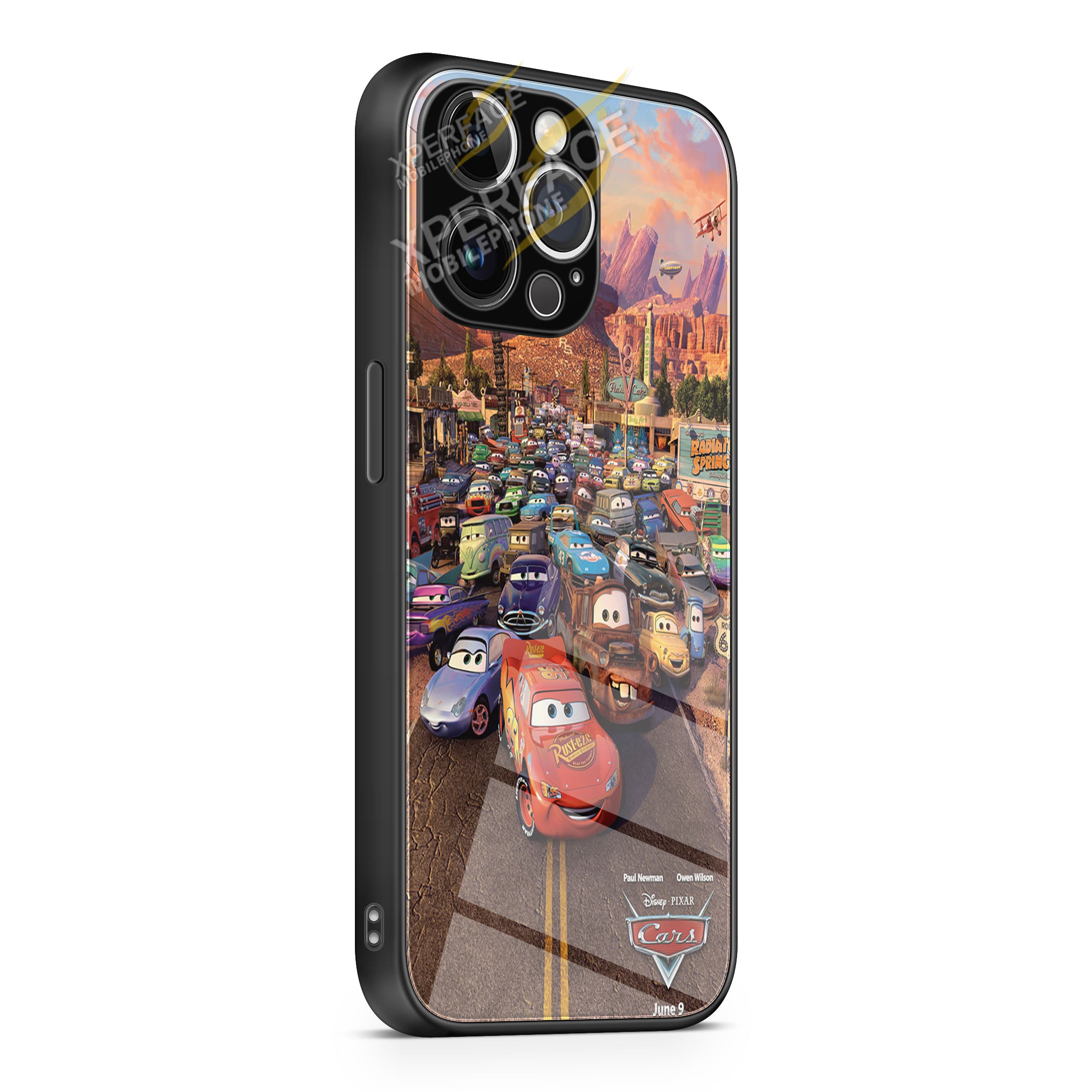 Cars All Caracter- iPhone 15 | iPhone 15 Plus | iPhone 15 Pro | iPhone 15 Pro Max Glass Case cover