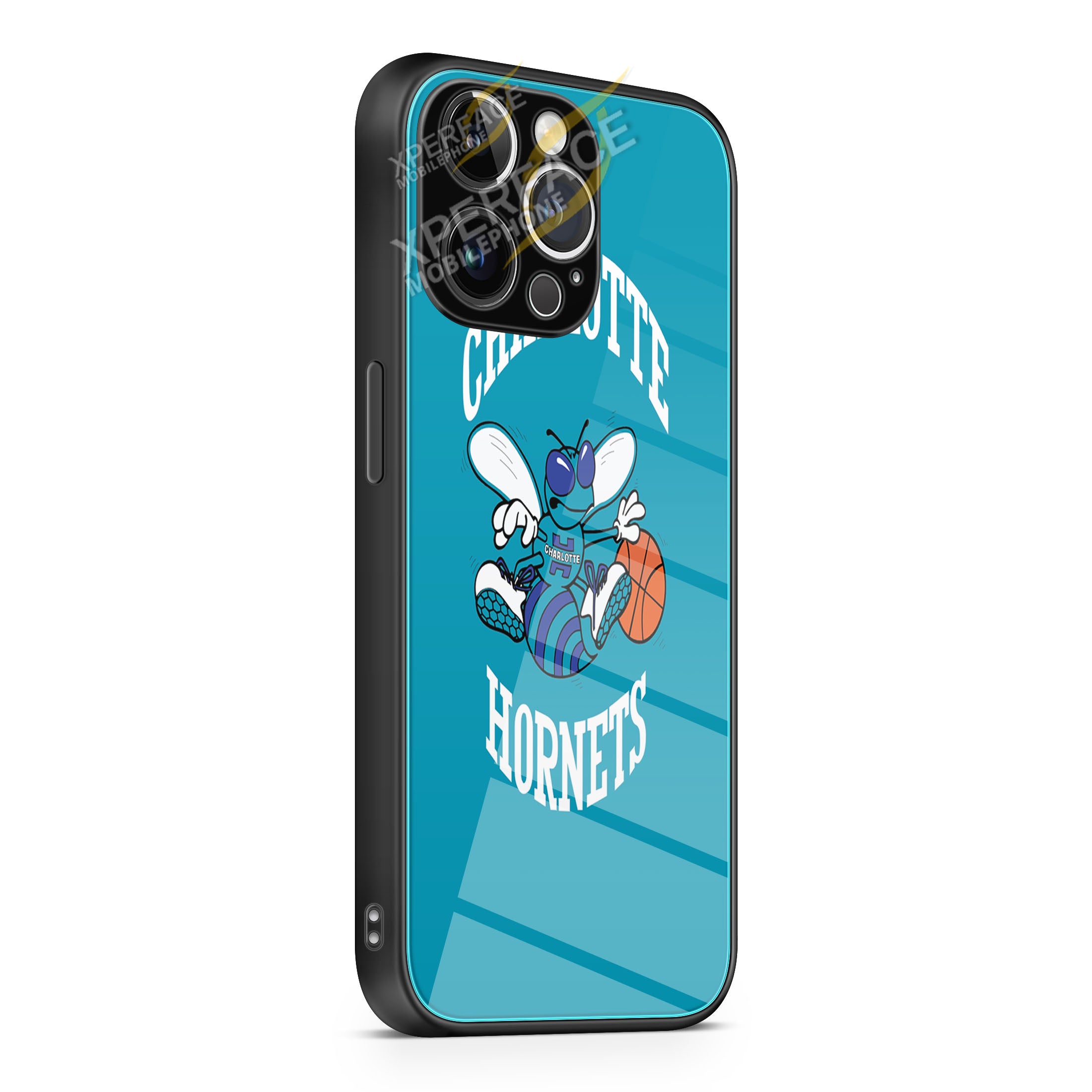 Charlotte Hornets Art iPhone 15 | iPhone 15 Plus | iPhone 15 Pro | iPhone 15 Pro Max Glass Case cover