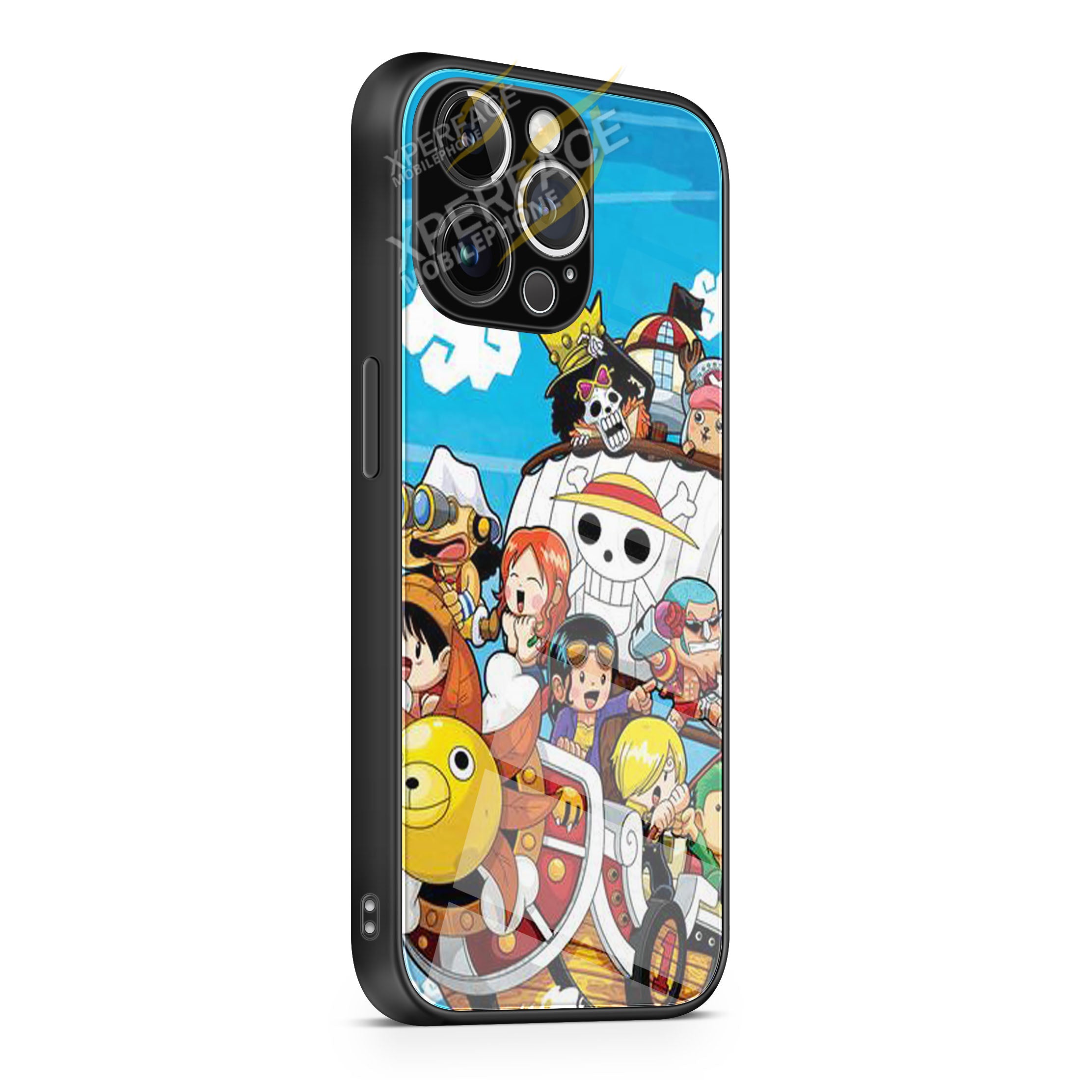 Chibi One Piece iPhone 15 | iPhone 15 Plus | iPhone 15 Pro | iPhone 15 Pro Max Glass Case cover
