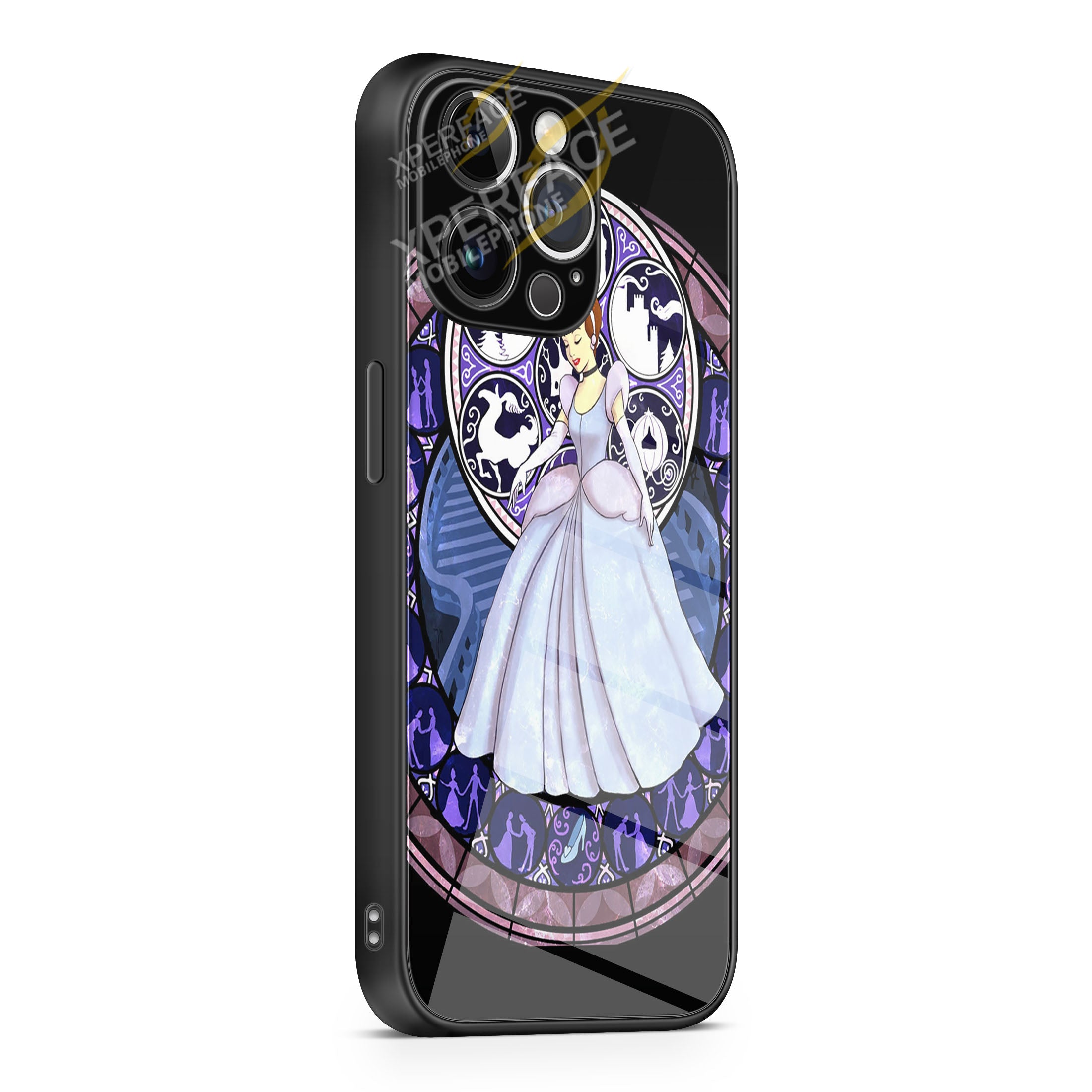 Cinderella Stained Glass 2 iPhone 15 | iPhone 15 Plus | iPhone 15 Pro | iPhone 15 Pro Max Glass Case cover