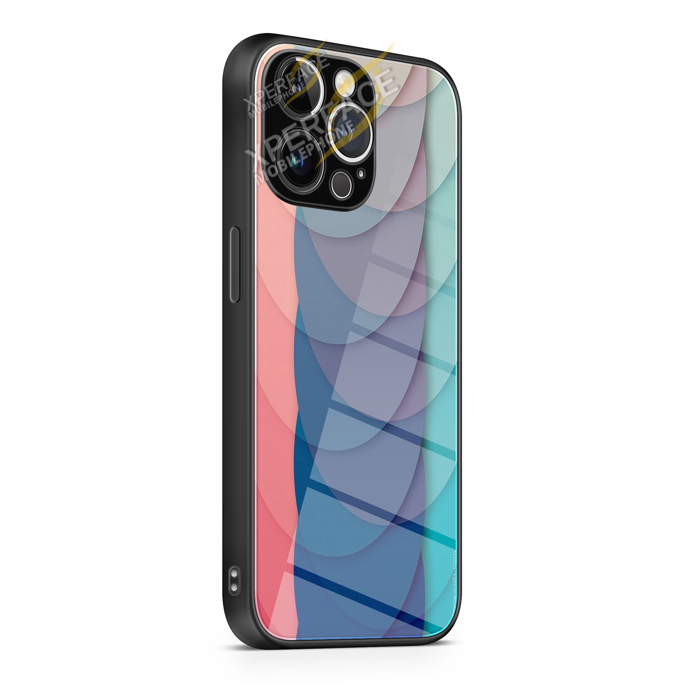 circle rainbow iPhone 15 | iPhone 15 Plus | iPhone 15 Pro | iPhone 15 Pro Max Glass Case cover