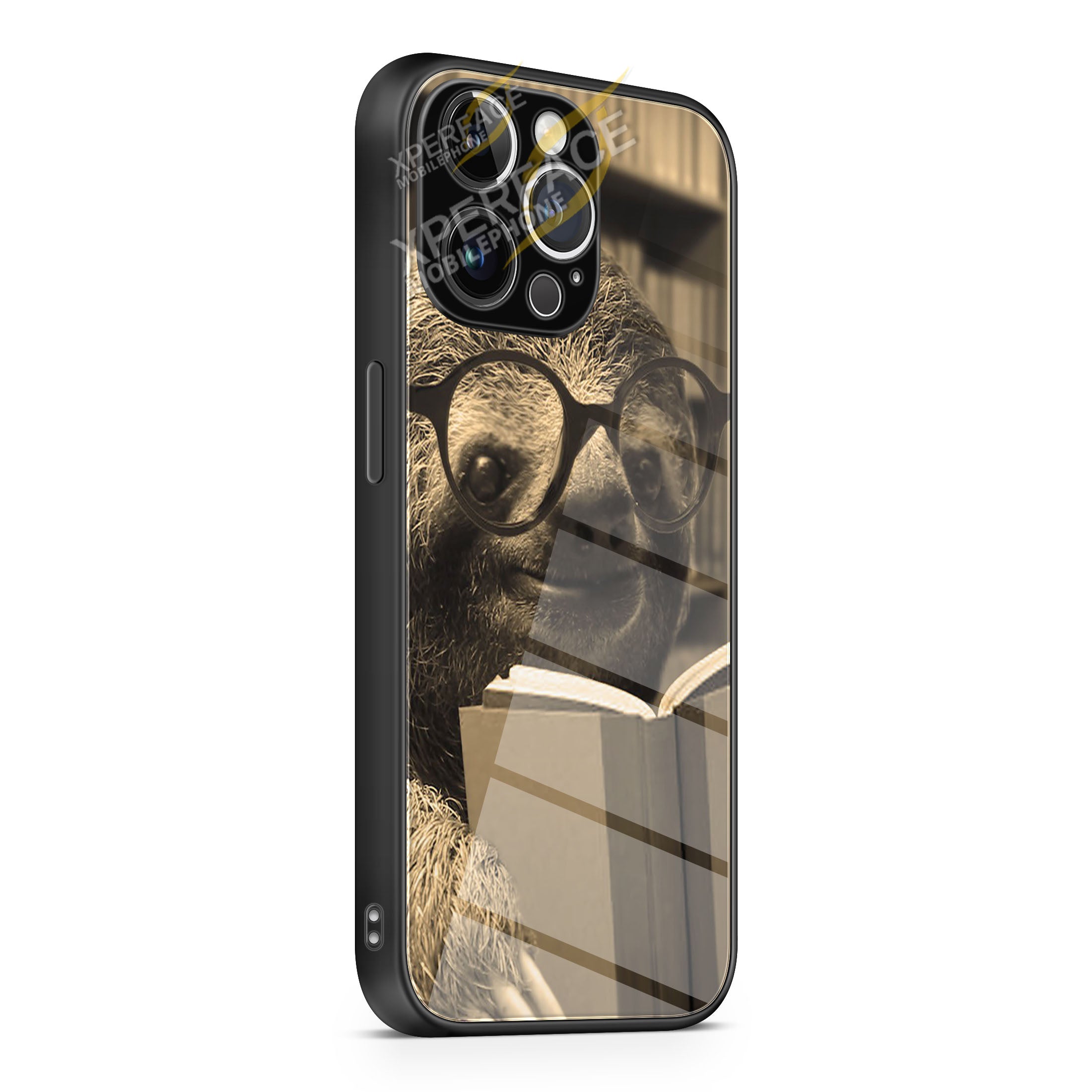 Cute Sloth iPhone 15 | iPhone 15 Plus | iPhone 15 Pro | iPhone 15 Pro Max Glass Case cover