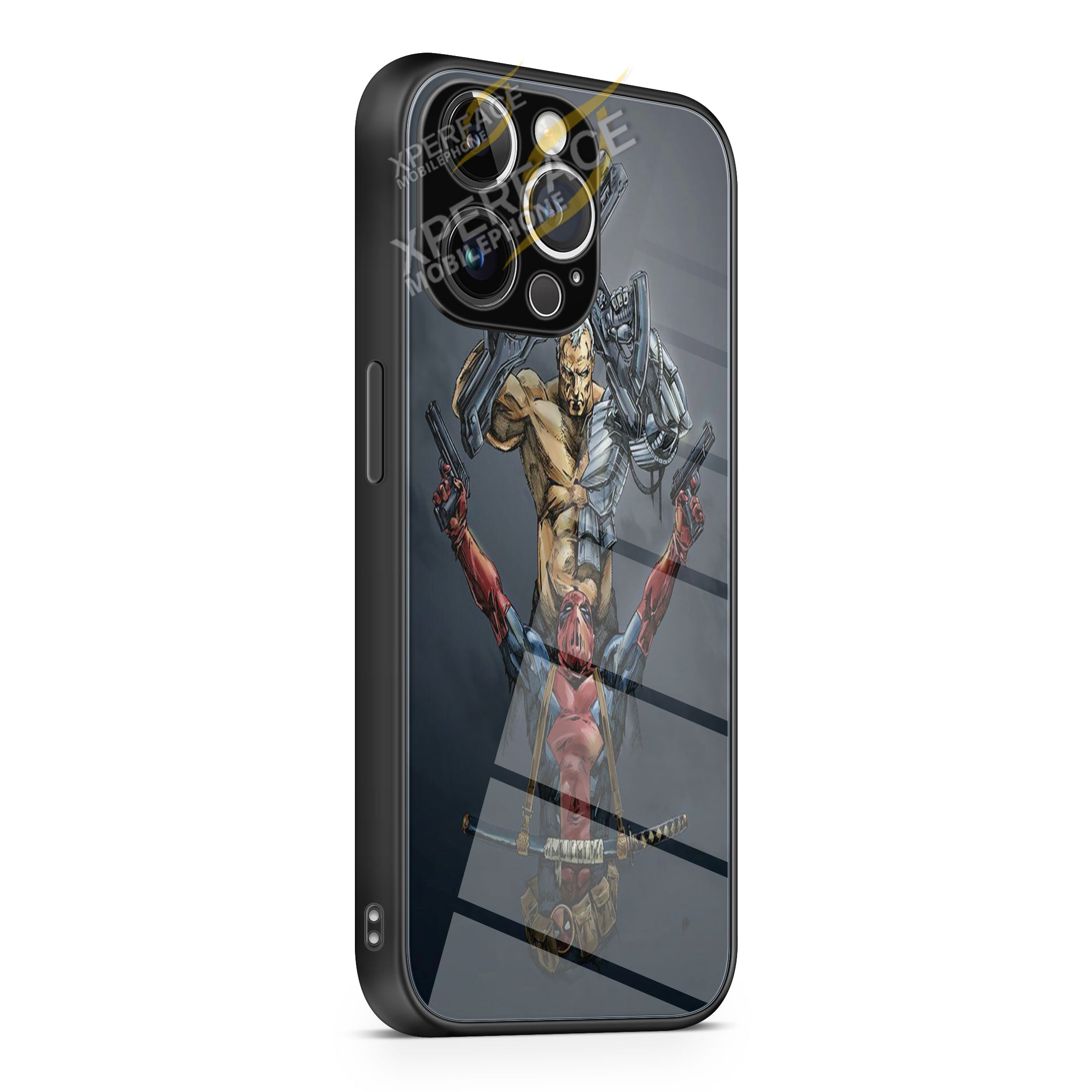 deadpool comic art iPhone 15 | iPhone 15 Plus | iPhone 15 Pro | iPhone 15 Pro Max Glass Case cover