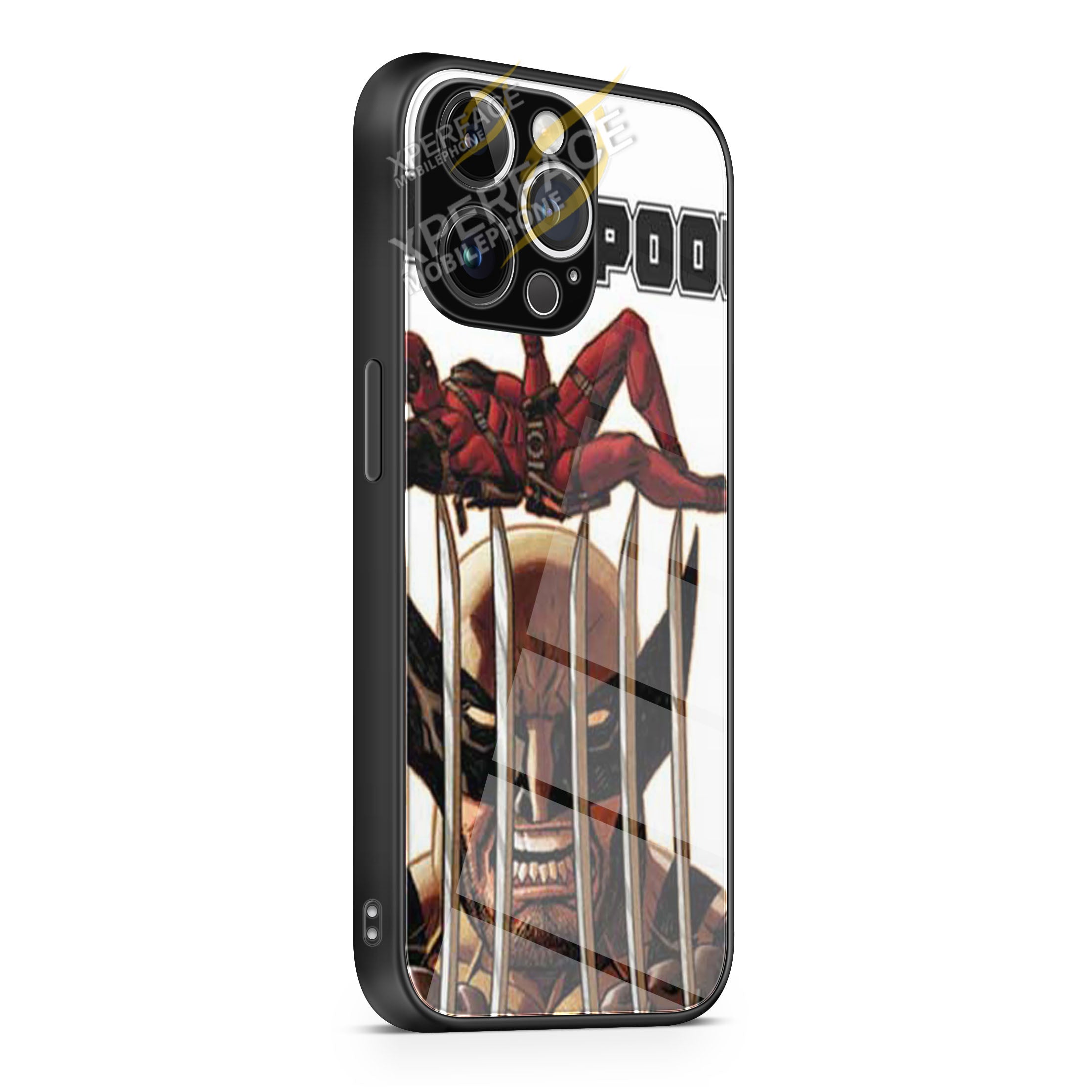 Deadpool Vs Wolverine iPhone 15 | iPhone 15 Plus | iPhone 15 Pro | iPhone 15 Pro Max Glass Case cover