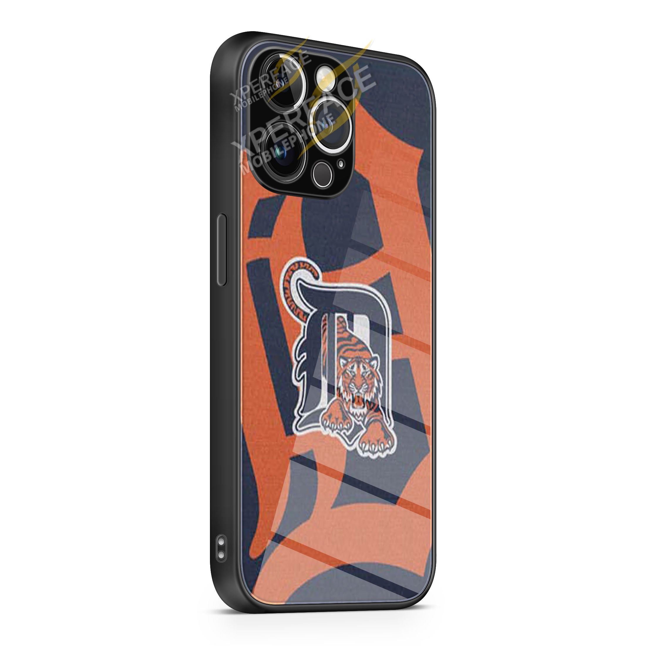 Detroit Tigers grainy logos iPhone 15 | iPhone 15 Plus | iPhone 15 Pro | iPhone 15 Pro Max Glass Case cover
