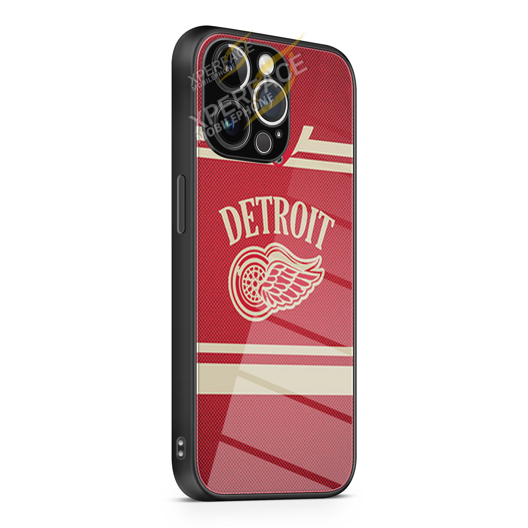 DETROIT USA HOCKEY iPhone 15 | iPhone 15 Plus | iPhone 15 Pro | iPhone 15 Pro Max Glass Case cover