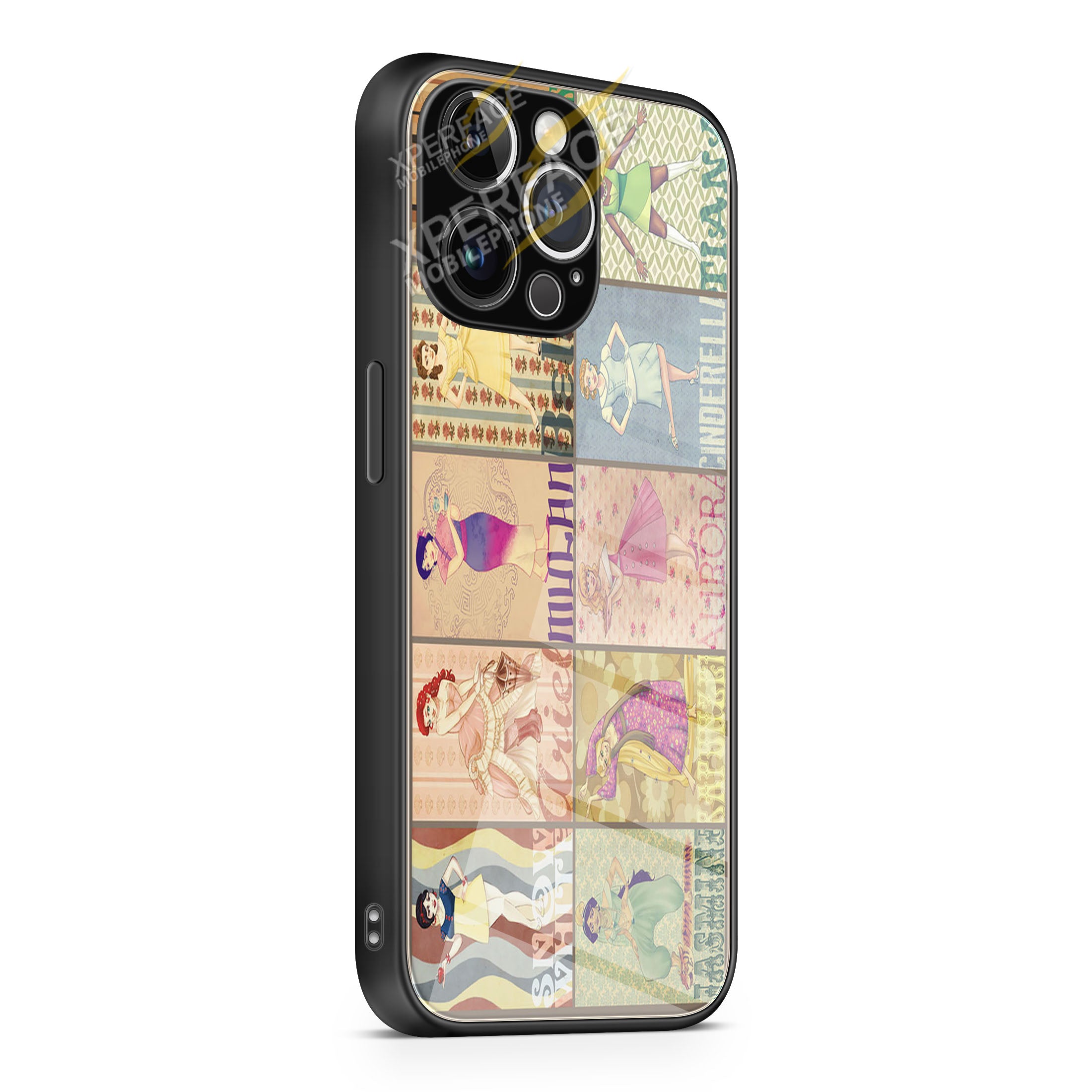 Disney Princess Poster iPhone 15 | iPhone 15 Plus | iPhone 15 Pro | iPhone 15 Pro Max Glass Case cover