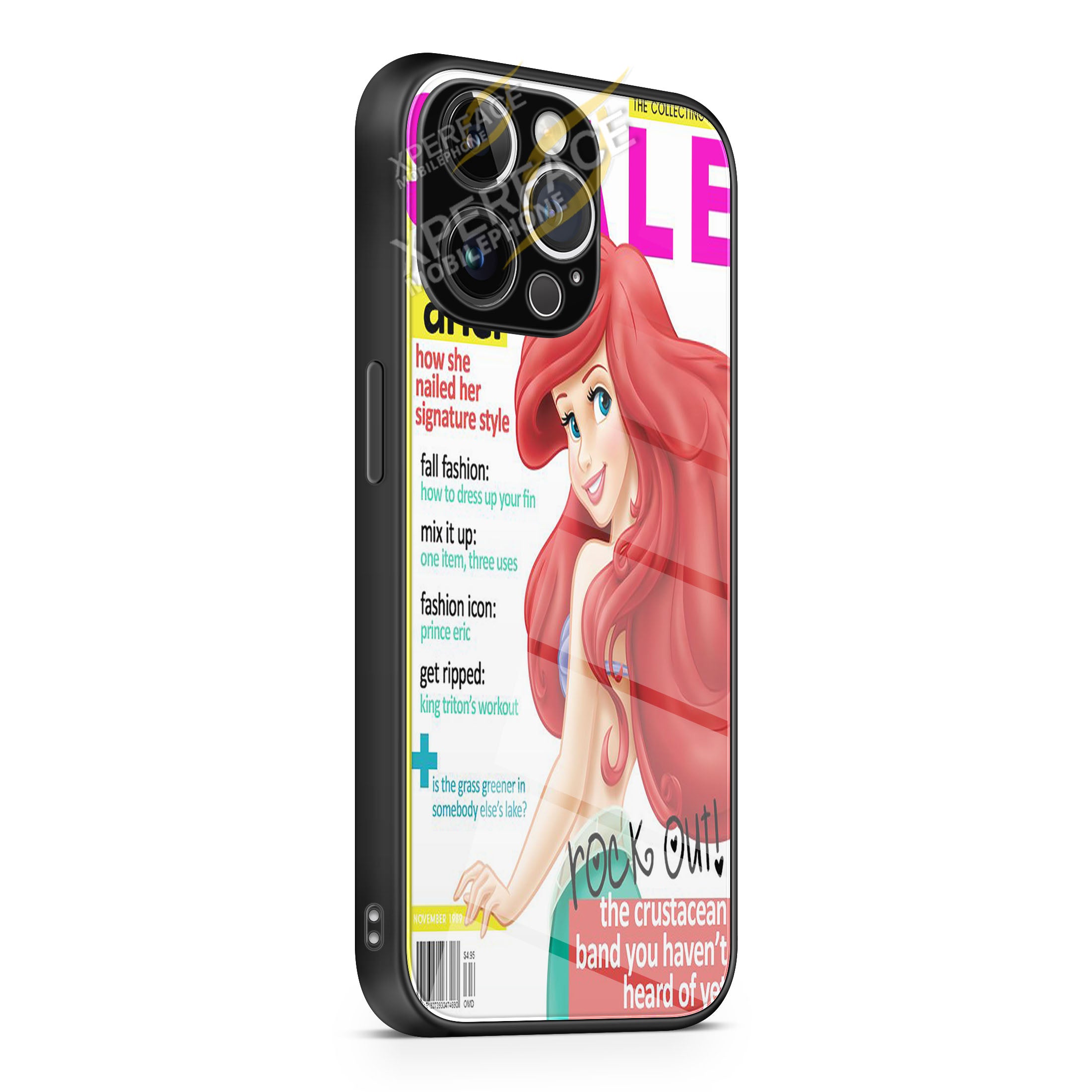 Disney Scale The Little Mermaid iPhone 15 | iPhone 15 Plus | iPhone 15 Pro | iPhone 15 Pro Max Glass Case cover