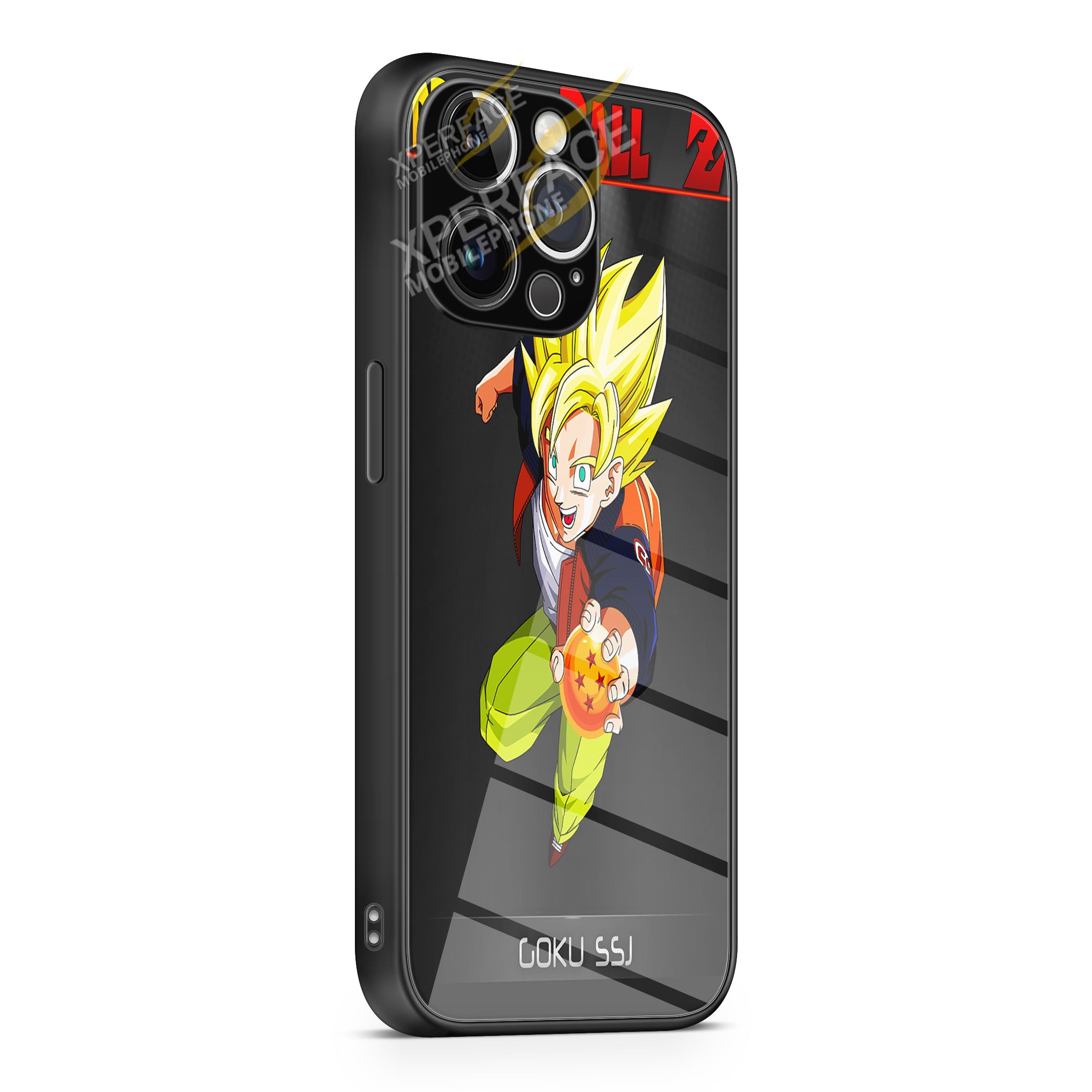 Dragon Ball Z Young Goku SSJ iPhone 15 | iPhone 15 Plus | iPhone 15 Pro | iPhone 15 Pro Max Glass Case cover