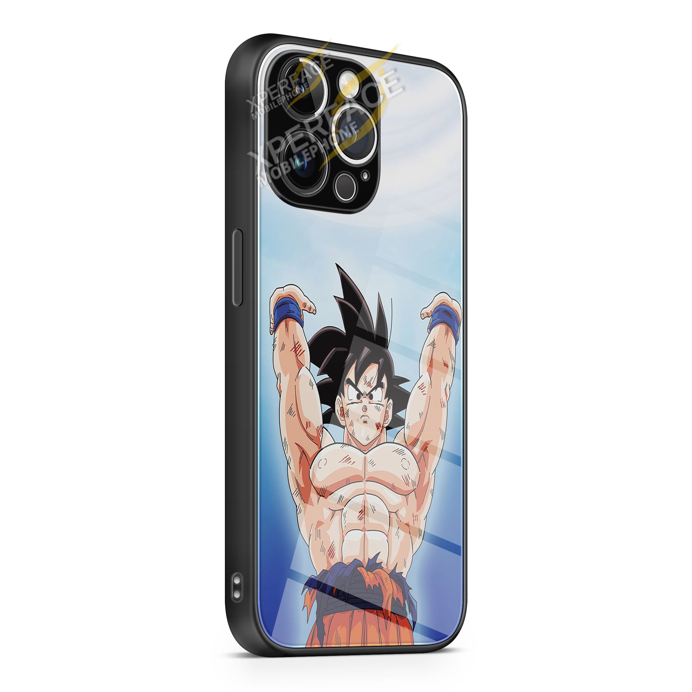 Dragonball goku energy iPhone 15 | iPhone 15 Plus | iPhone 15 Pro | iPhone 15 Pro Max Glass Case cover