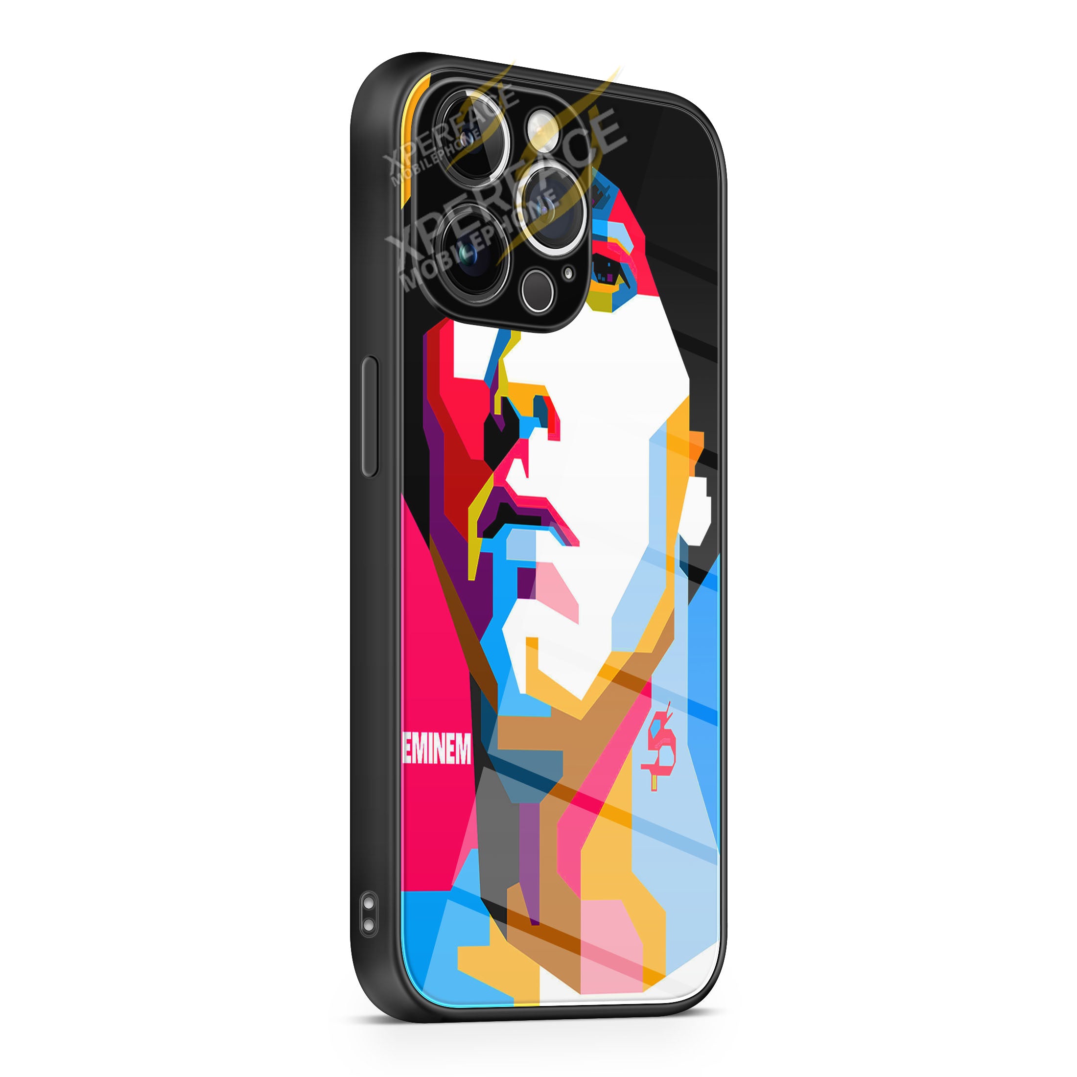 Eminem Marshall Colorful Vector iPhone 15 | iPhone 15 Plus | iPhone 15 Pro | iPhone 15 Pro Max Glass Case cover