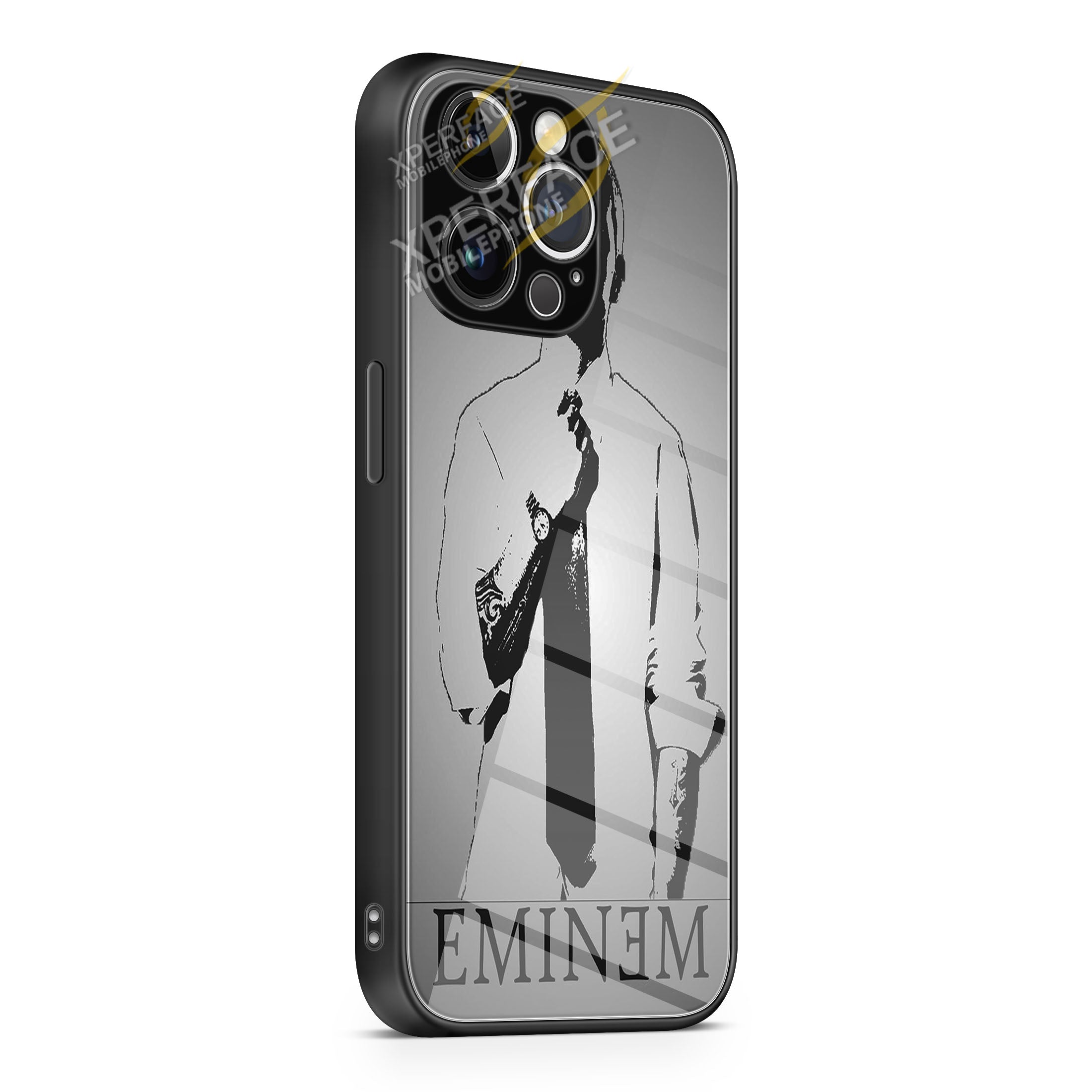 Eminem Marshall Grey Vector iPhone 15 | iPhone 15 Plus | iPhone 15 Pro | iPhone 15 Pro Max Glass Case cover