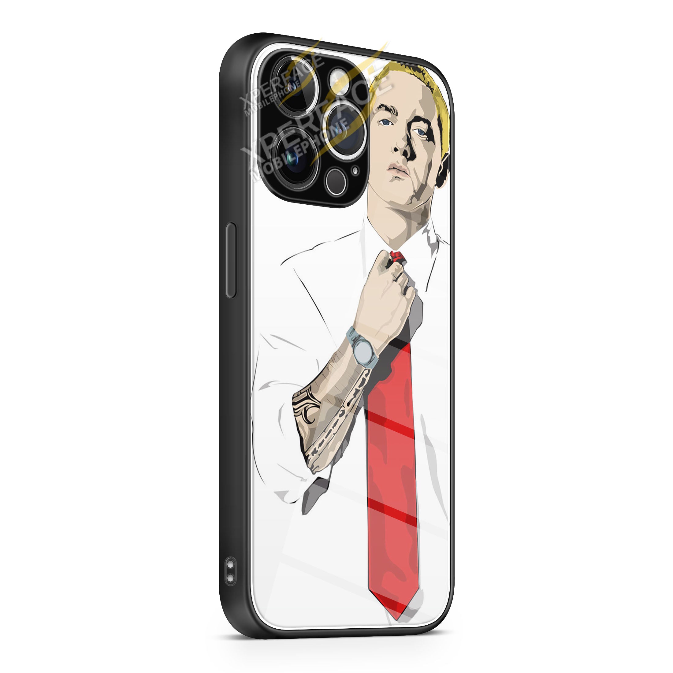 Eminem Marshall Suit iPhone 15 | iPhone 15 Plus | iPhone 15 Pro | iPhone 15 Pro Max Glass Case cover