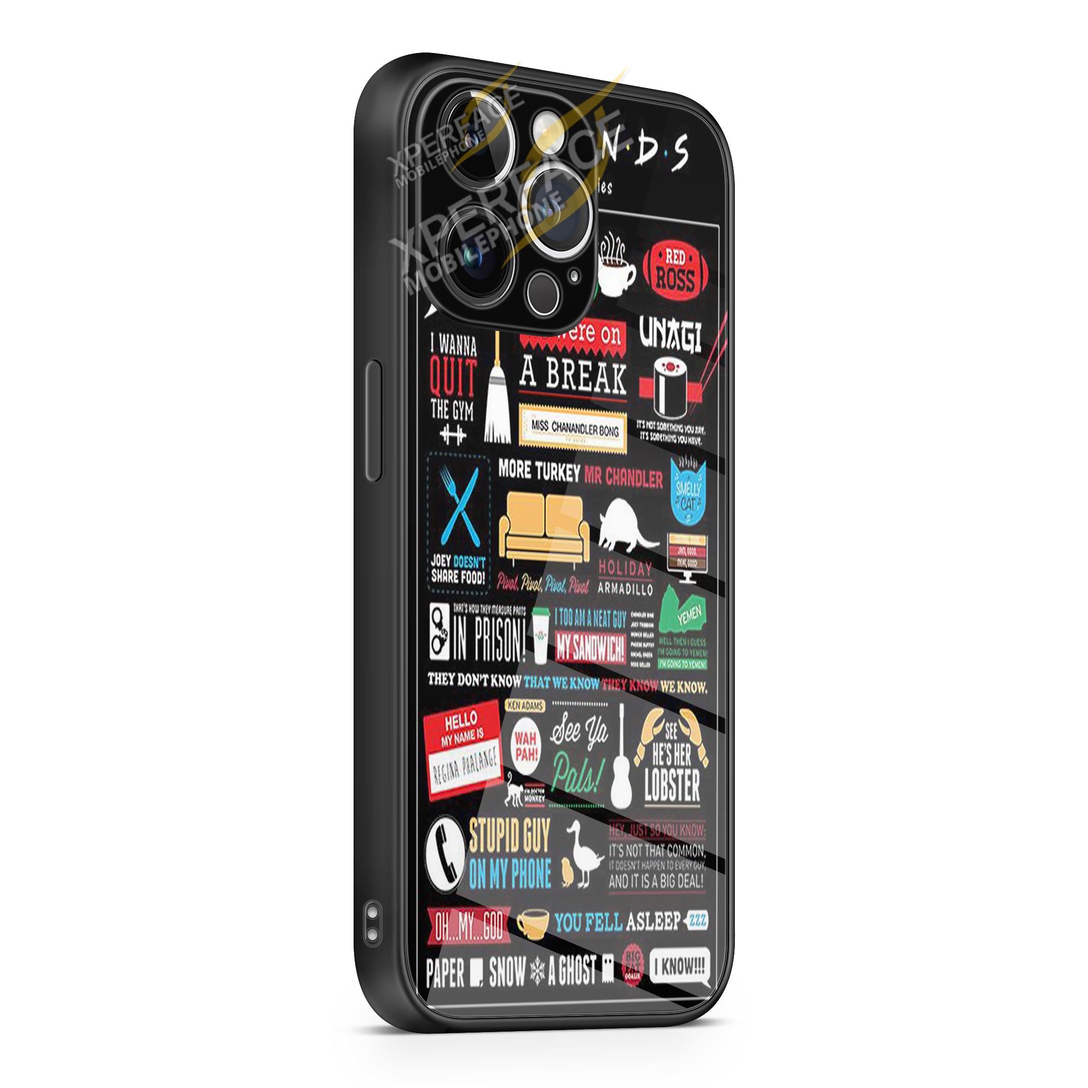 Friends Central Perk college iPhone 15 | iPhone 15 Plus | iPhone 15 Pro | iPhone 15 Pro Max Glass Case cover