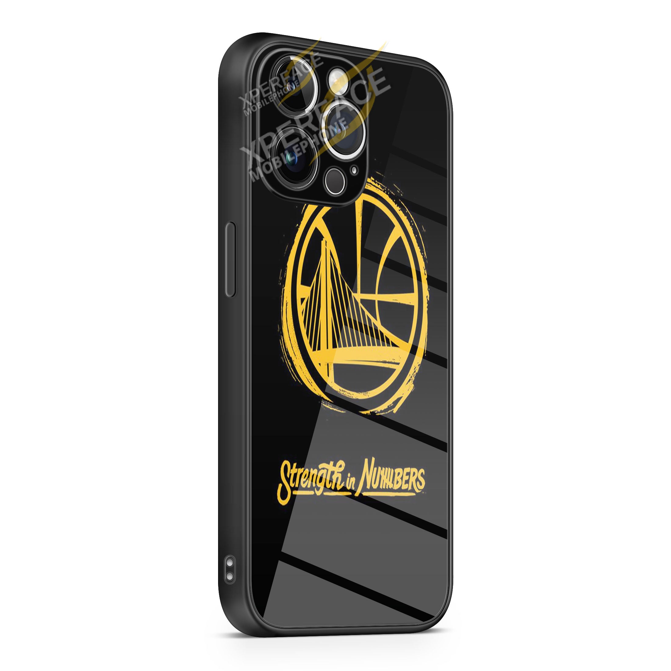 Golden state strength in number iPhone 15 | iPhone 15 Plus | iPhone 15 Pro | iPhone 15 Pro Max Glass Case cover