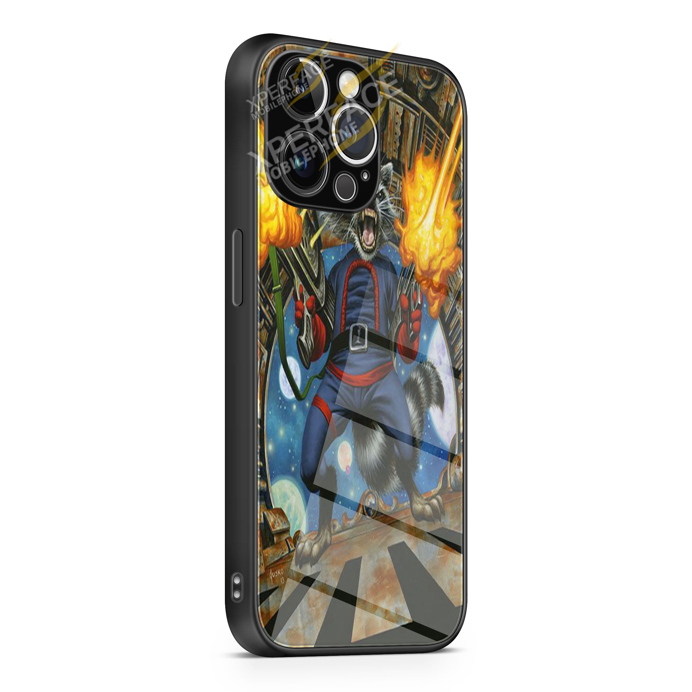guardians of the galaxy angry guns iPhone 15 | iPhone 15 Plus | iPhone 15 Pro | iPhone 15 Pro Max Glass Case cover