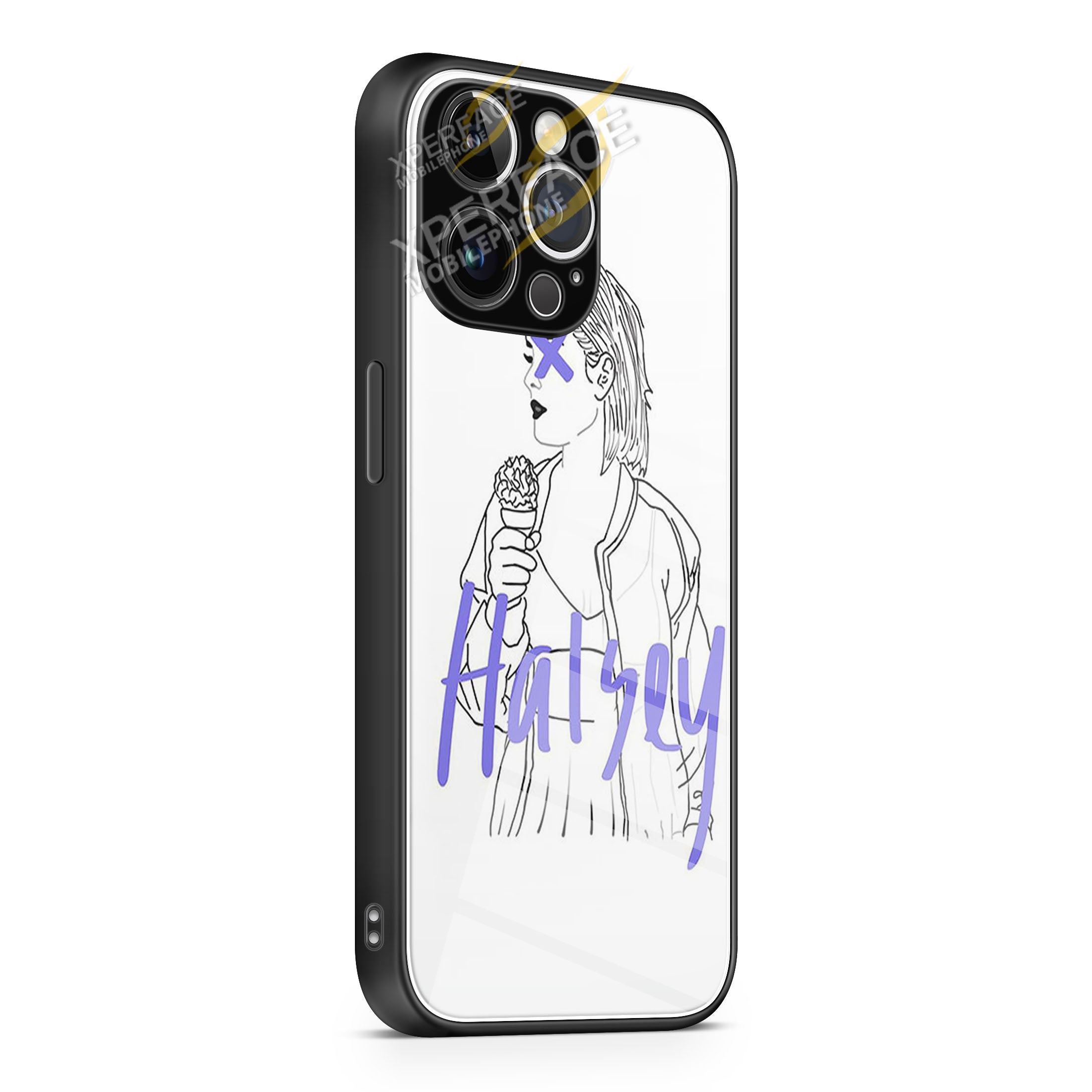 Halsey Simple Art iPhone 15 | iPhone 15 Plus | iPhone 15 Pro | iPhone 15 Pro Max Glass Case cover