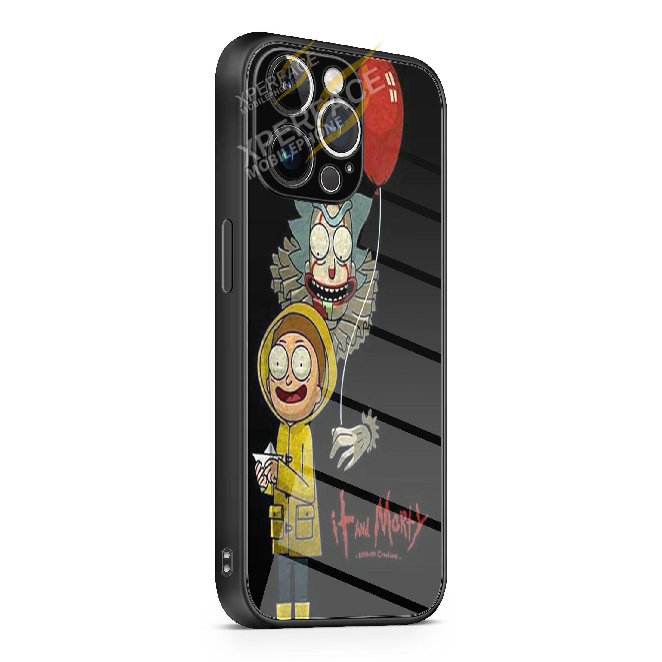 IT and Morty iPhone 15 | iPhone 15 Plus | iPhone 15 Pro | iPhone 15 Pro Max Glass Case cover