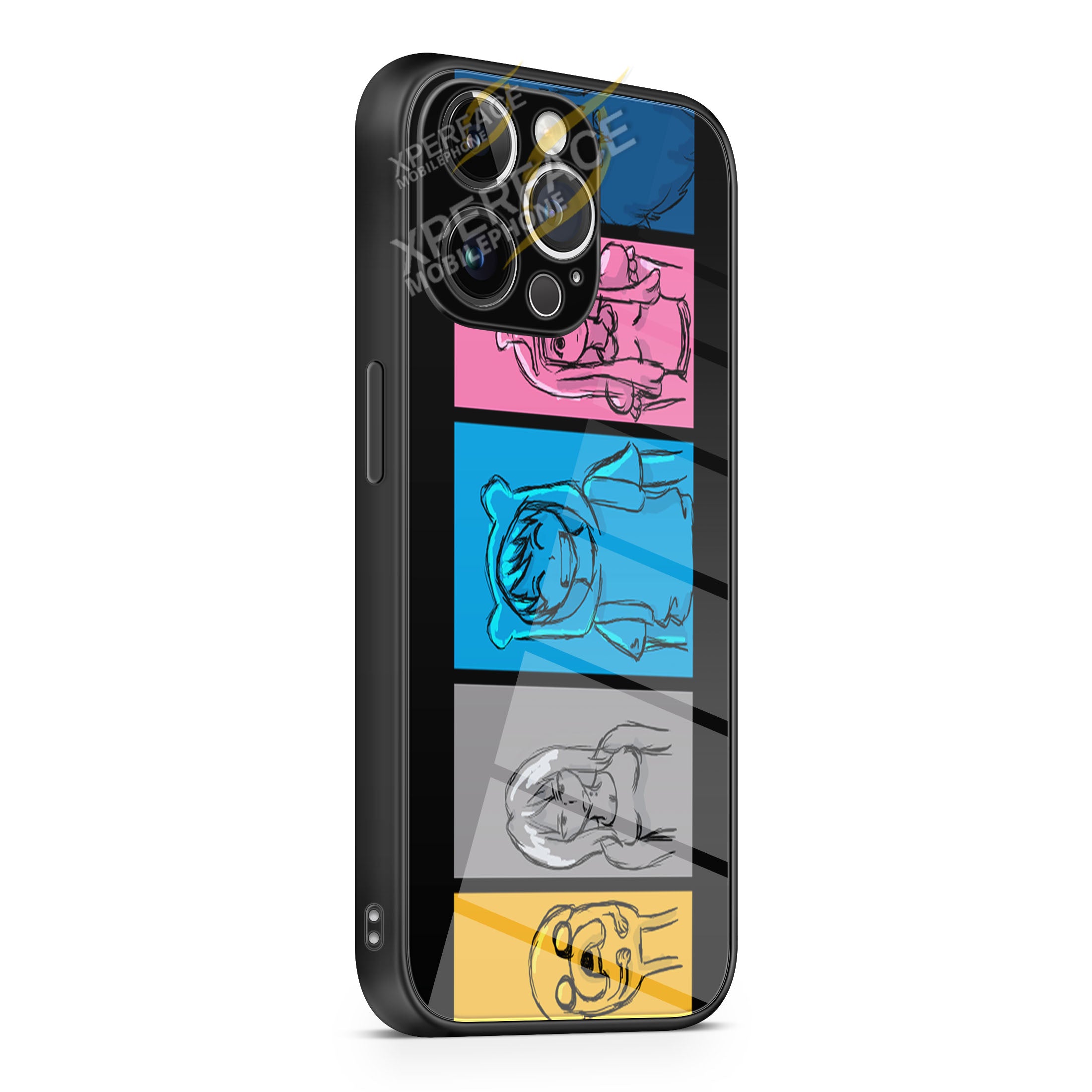 jake and fin iPhone 15 | iPhone 15 Plus | iPhone 15 Pro | iPhone 15 Pro Max Glass Case cover