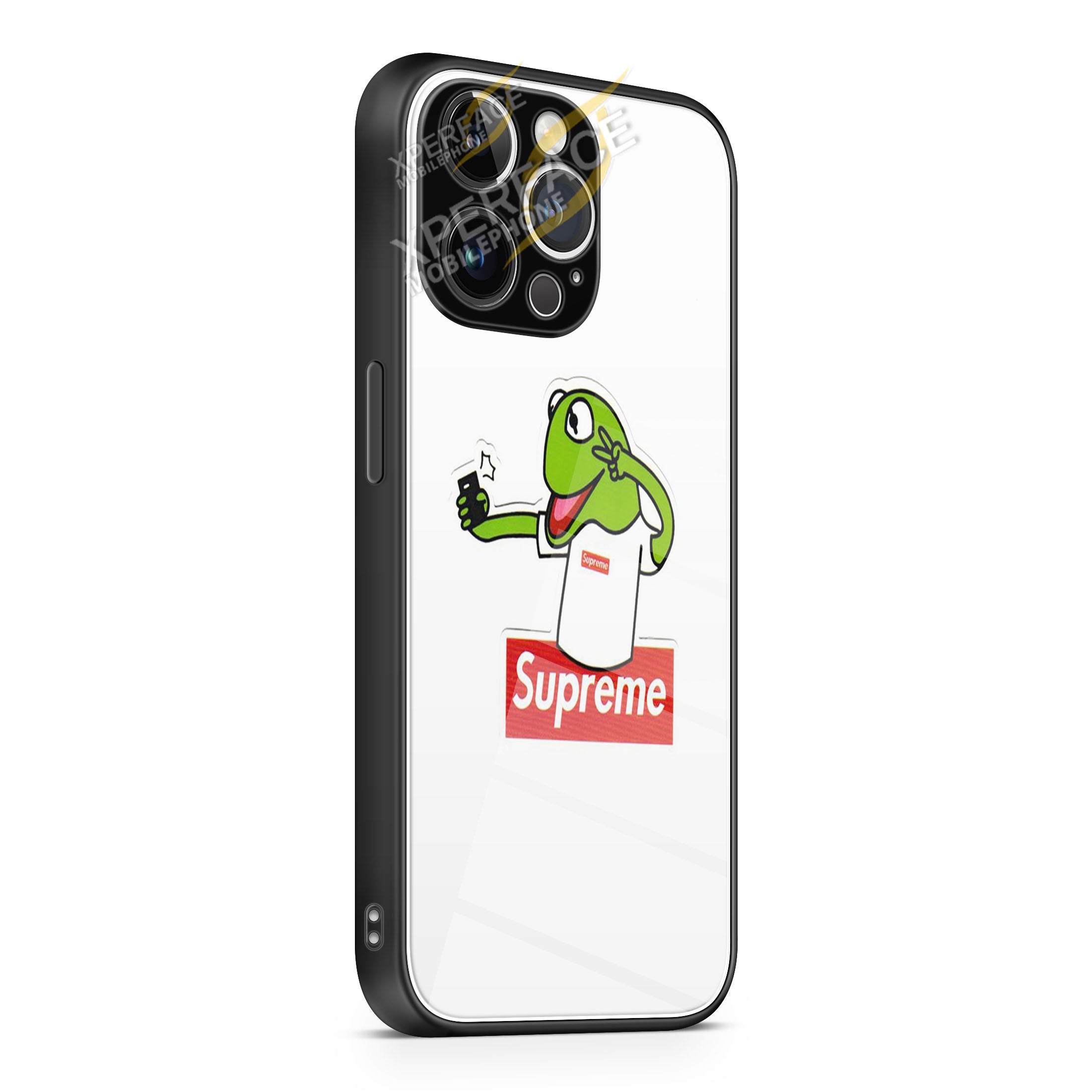 kermit selfie supreme iPhone 15 | iPhone 15 Plus | iPhone 15 Pro | iPhone 15 Pro Max Glass Case cover