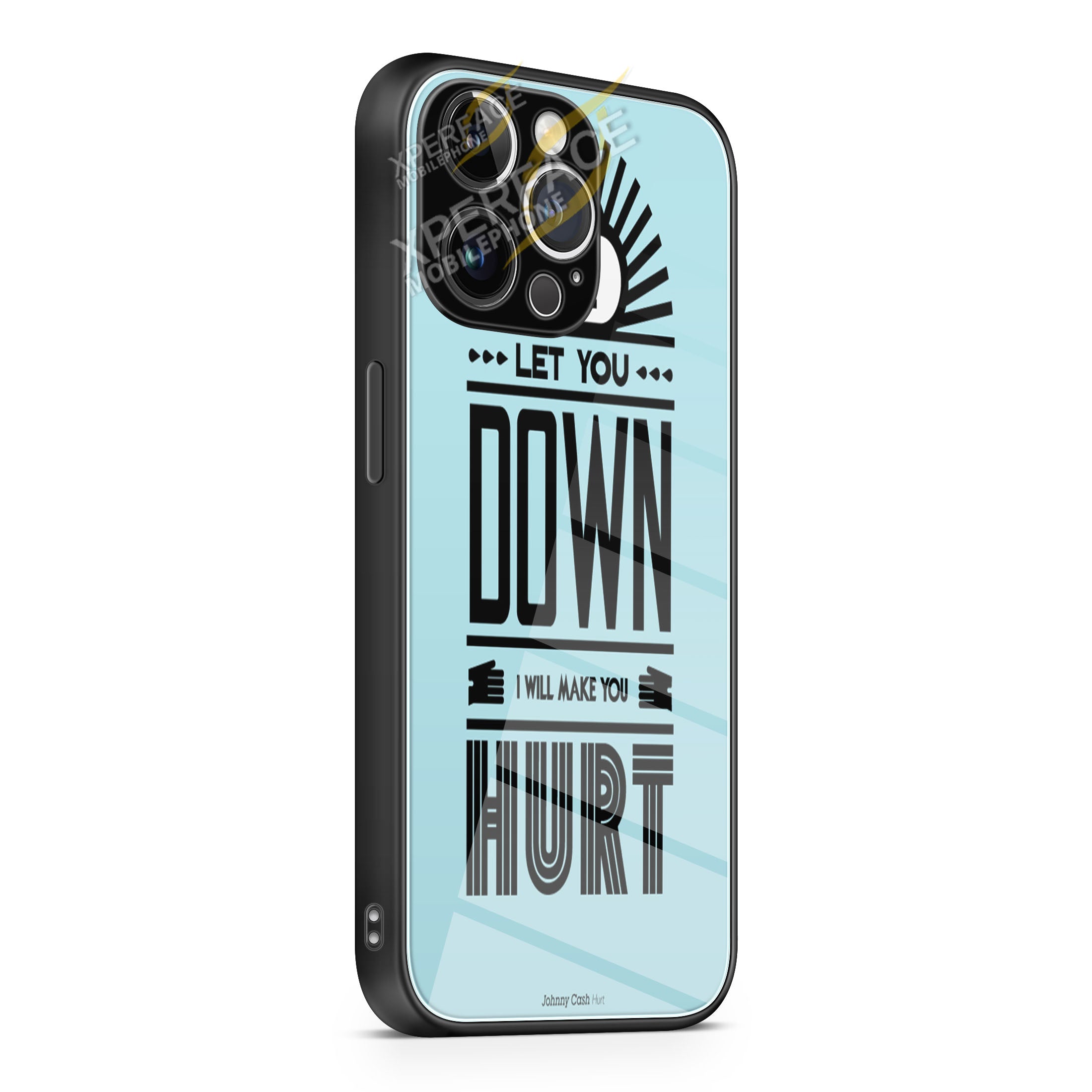 Lyric Johnny Cash iPhone 15 | iPhone 15 Plus | iPhone 15 Pro | iPhone 15 Pro Max Glass Case cover