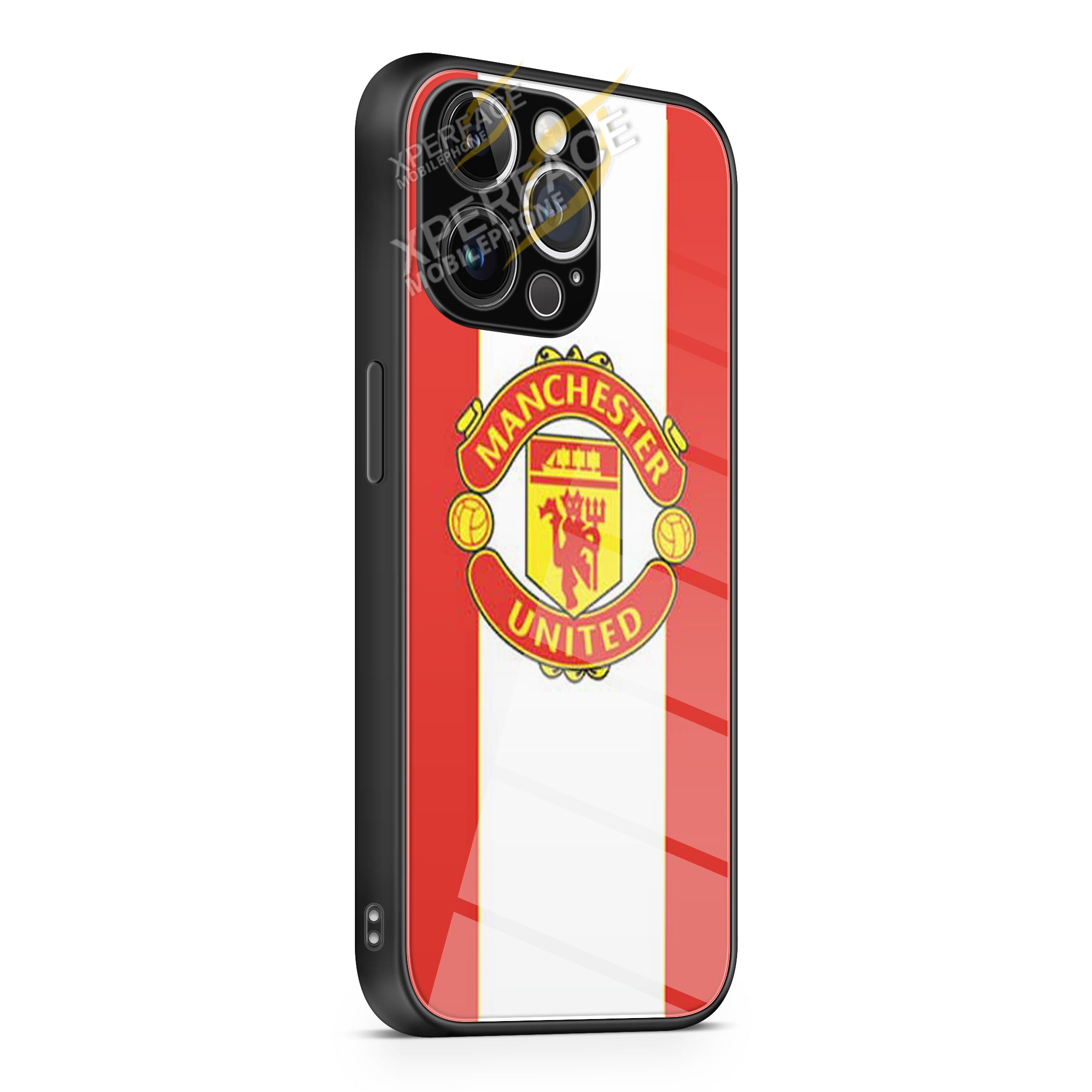 Manchester United big stripe iPhone 15 | iPhone 15 Plus | iPhone 15 Pro | iPhone 15 Pro Max Glass Case cover