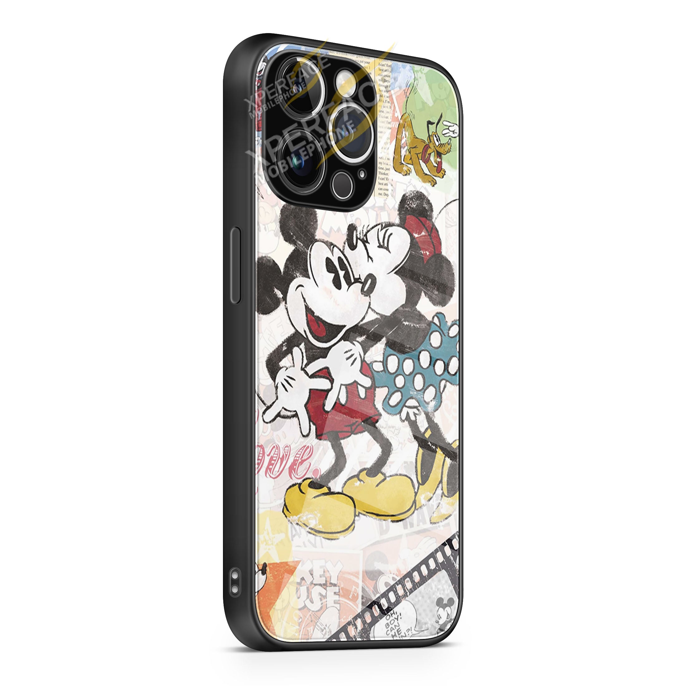 Mickey Retro Minnie Mouse iPhone 15 | iPhone 15 Plus | iPhone 15 Pro | iPhone 15 Pro Max Glass Case cover