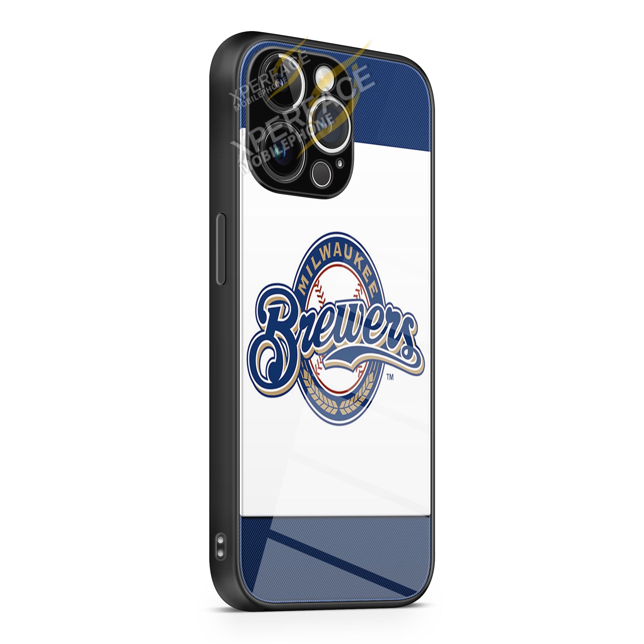Milwaukee Brewers Baseball iPhone 15 | iPhone 15 Plus | iPhone 15 Pro | iPhone 15 Pro Max Glass Case cover