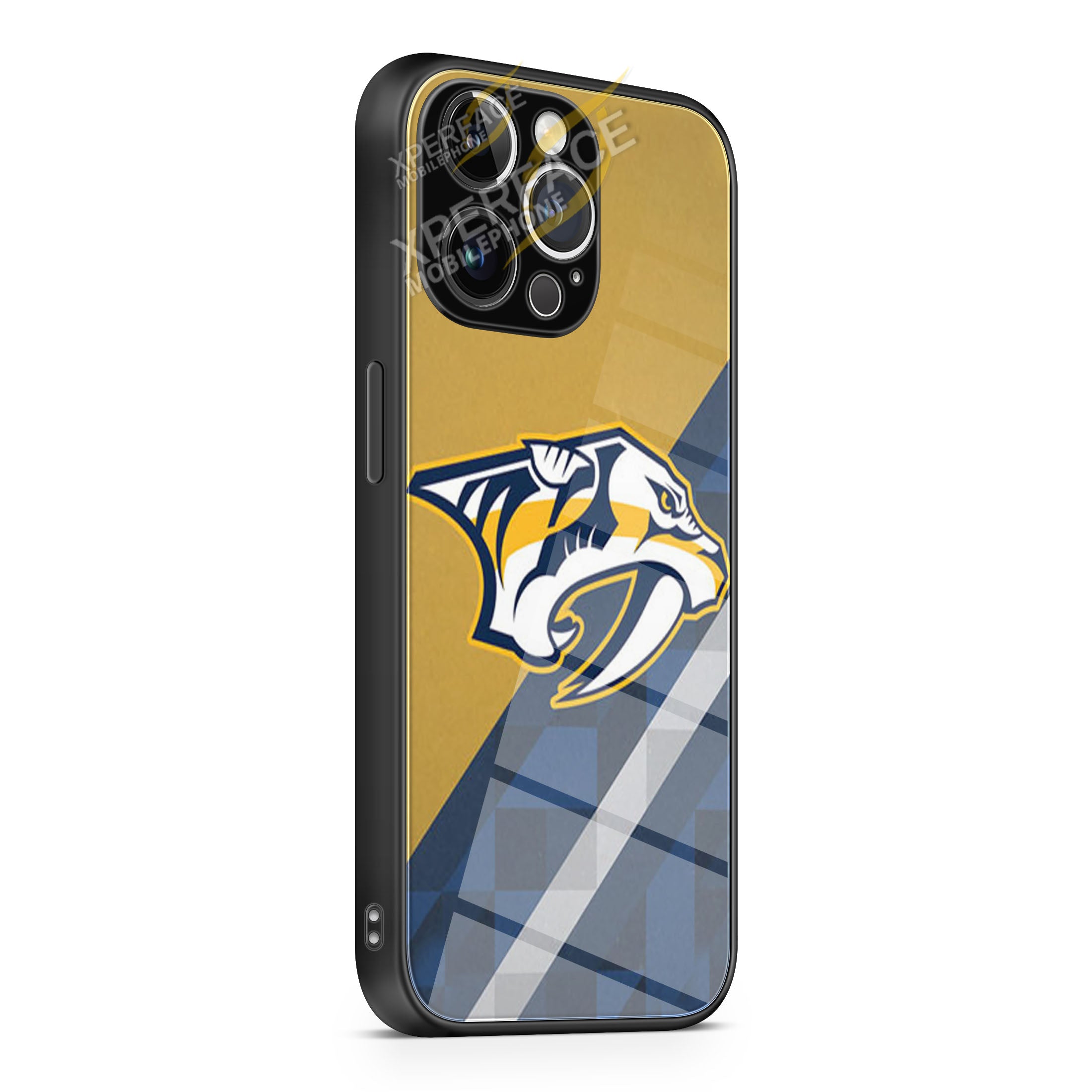 Nashville Predators Emblem iPhone 15 | iPhone 15 Plus | iPhone 15 Pro | iPhone 15 Pro Max Glass Case cover