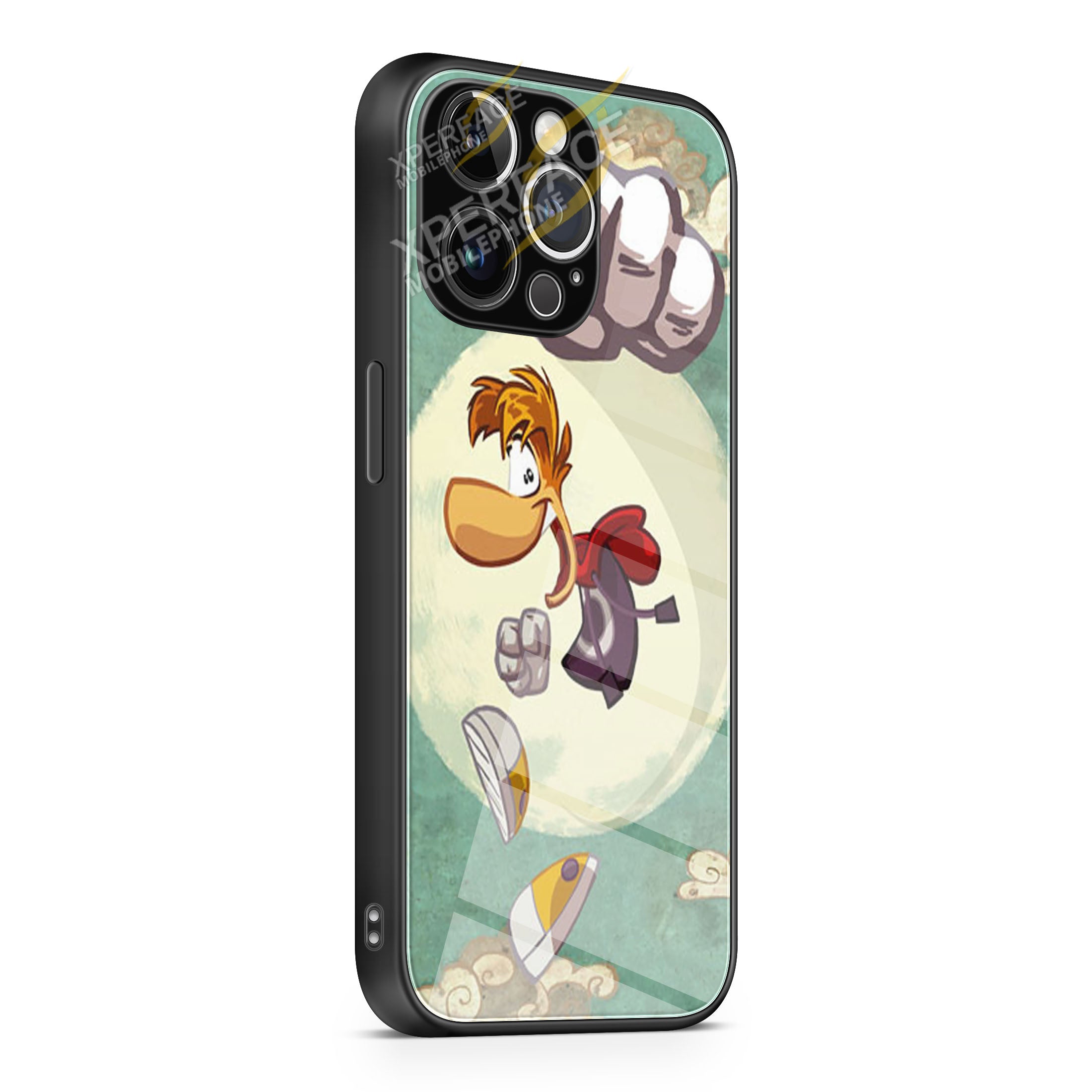 Rayman iPhone 15 | iPhone 15 Plus | iPhone 15 Pro | iPhone 15 Pro Max Glass Case cover