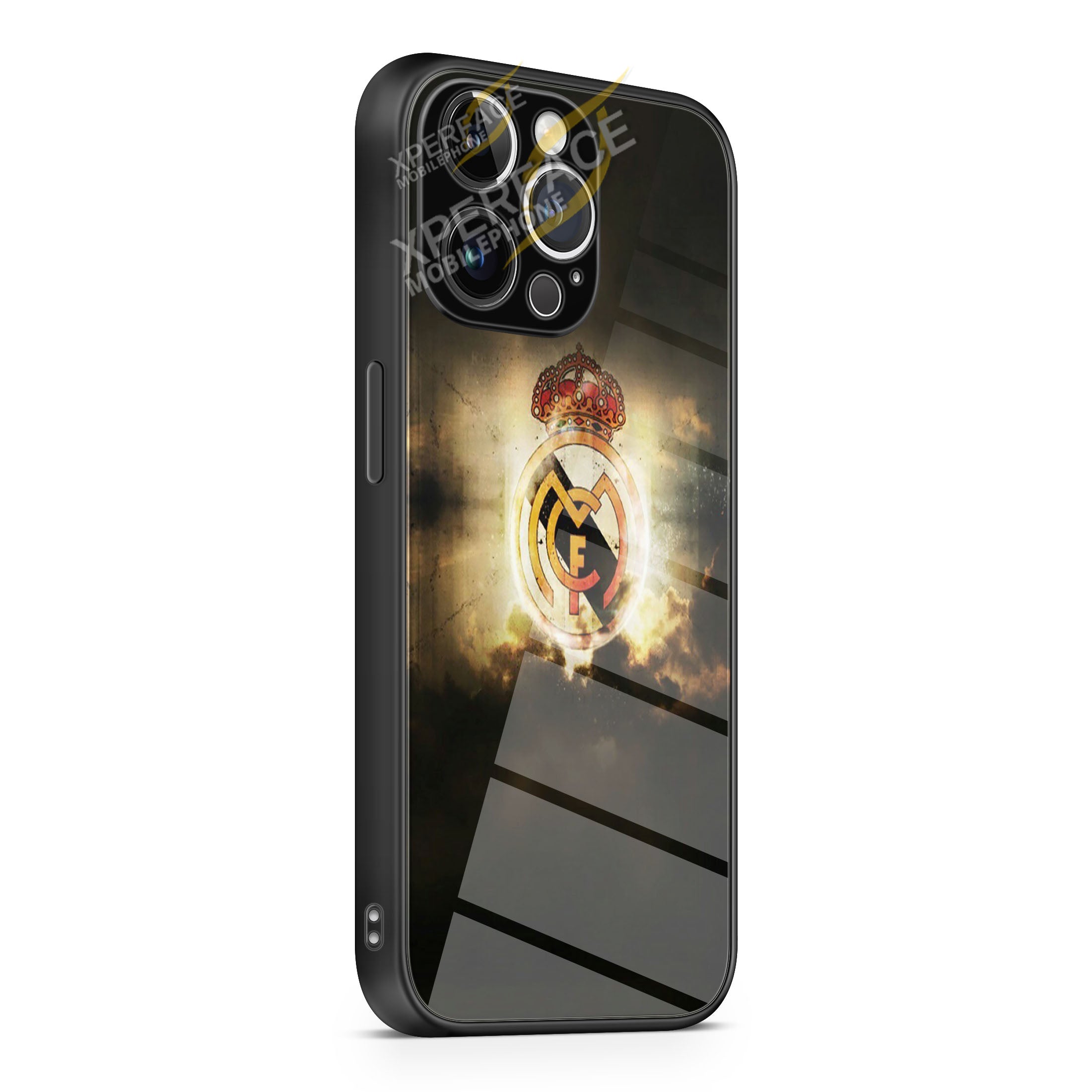 real madrid sky black iPhone 15 | iPhone 15 Plus | iPhone 15 Pro | iPhone 15 Pro Max Glass Case cover