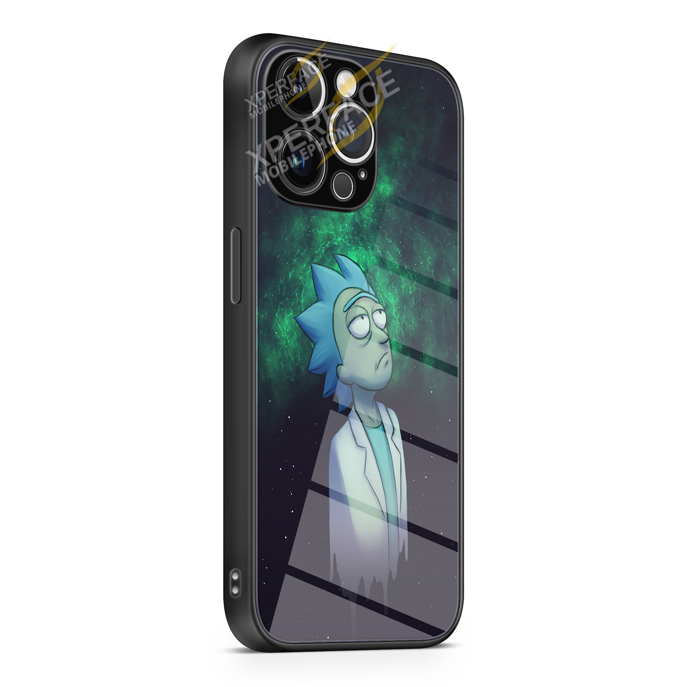 shrineheart rick and morty hurt iPhone 15 | iPhone 15 Plus | iPhone 15 Pro | iPhone 15 Pro Max Glass Case cover