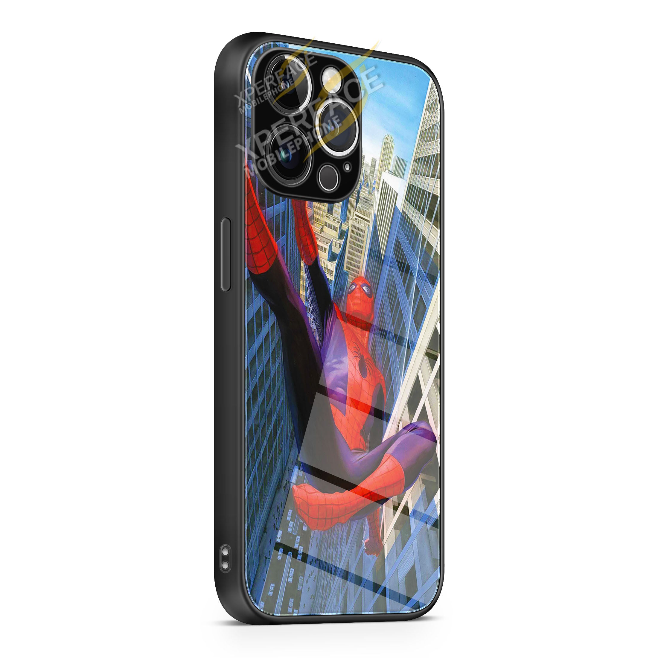 Spider Man Swing iPhone 15 | iPhone 15 Plus | iPhone 15 Pro | iPhone 15 Pro Max Glass Case cover