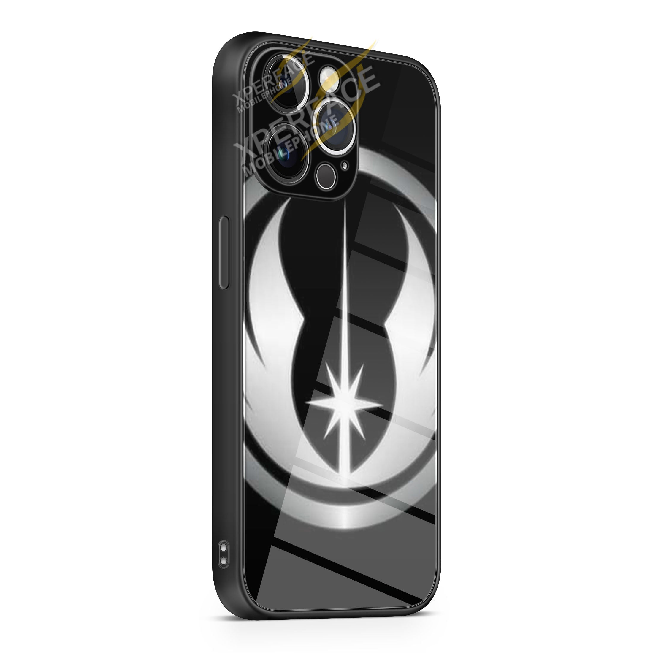 Star Wars jedi symbol fade iPhone 15 | iPhone 15 Plus | iPhone 15 Pro | iPhone 15 Pro Max Glass Case cover