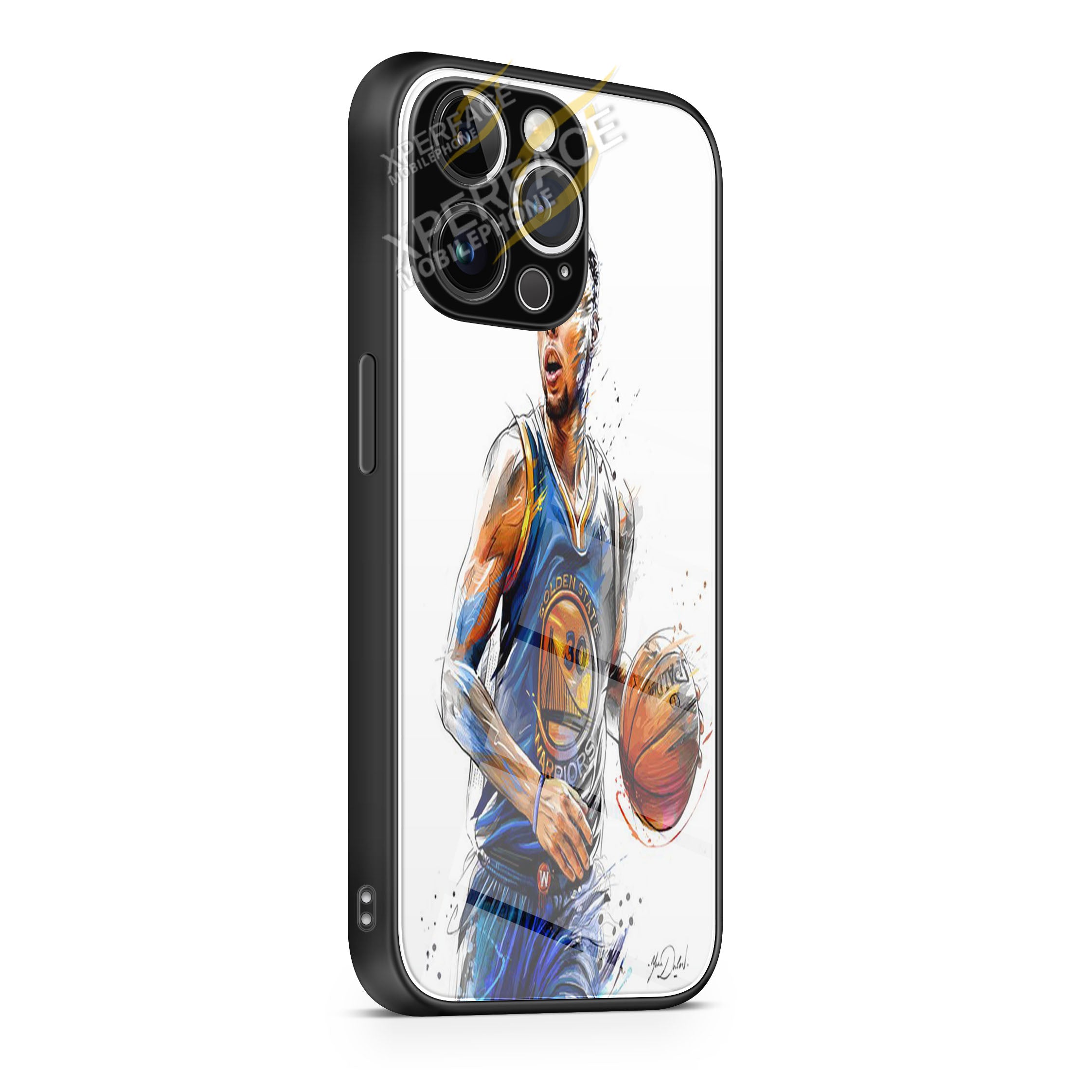 Stephen curry art iPhone 15 | iPhone 15 Plus | iPhone 15 Pro | iPhone 15 Pro Max Glass Case cover