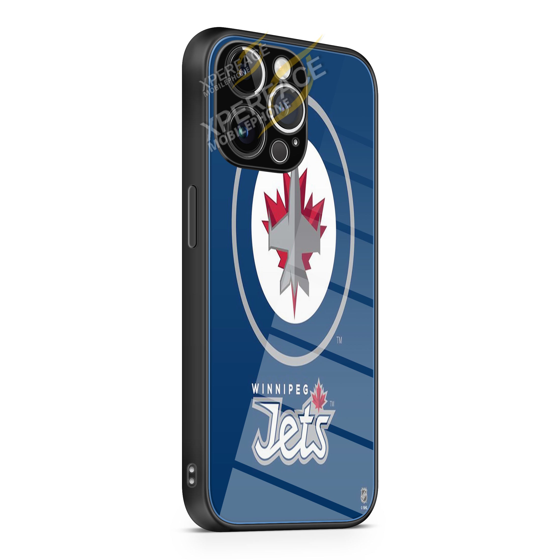 Winnipeg Jets Logo blue iPhone 15 | iPhone 15 Plus | iPhone 15 Pro | iPhone 15 Pro Max Glass Case cover