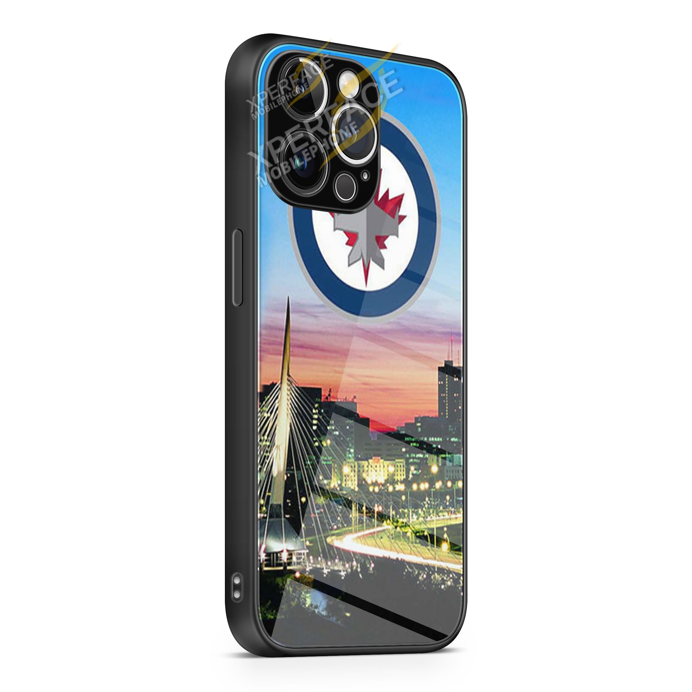 Winnipeg Jets Skyline iPhone 15 | iPhone 15 Plus | iPhone 15 Pro | iPhone 15 Pro Max Glass Case cover