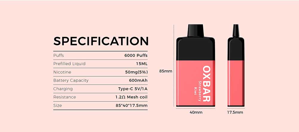 OXBAR A6000
OXbar is a rising and fast-growing vaping brand, created by the original OXVA team, which is deeply involved for more than 10 years in the e-cigarette industry