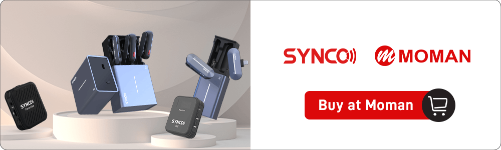Moman PhotoGears Store is authorized to sell SYNCO cell phone microphones.