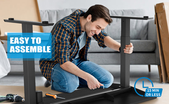 Maidesite electric standing desk is easy to install